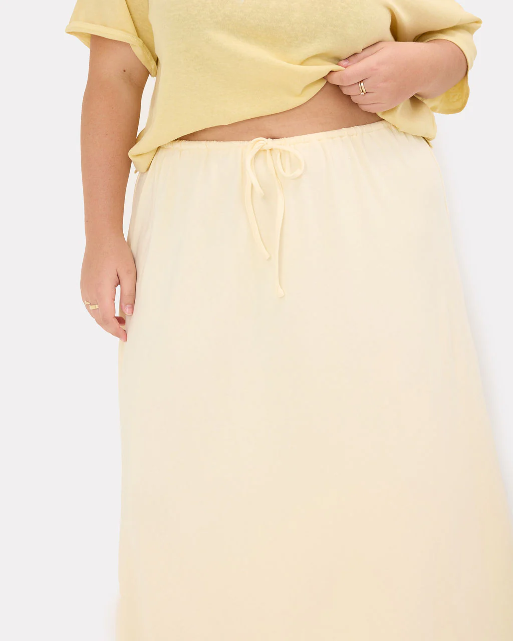 Mia A-Line Skirt | Lemon - Image 3