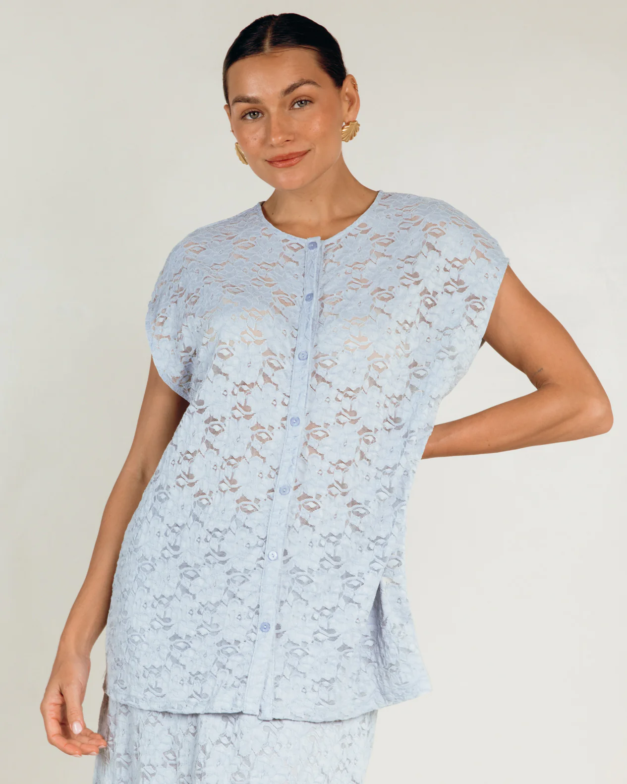 Poppy Lace Top | Blue Lace
