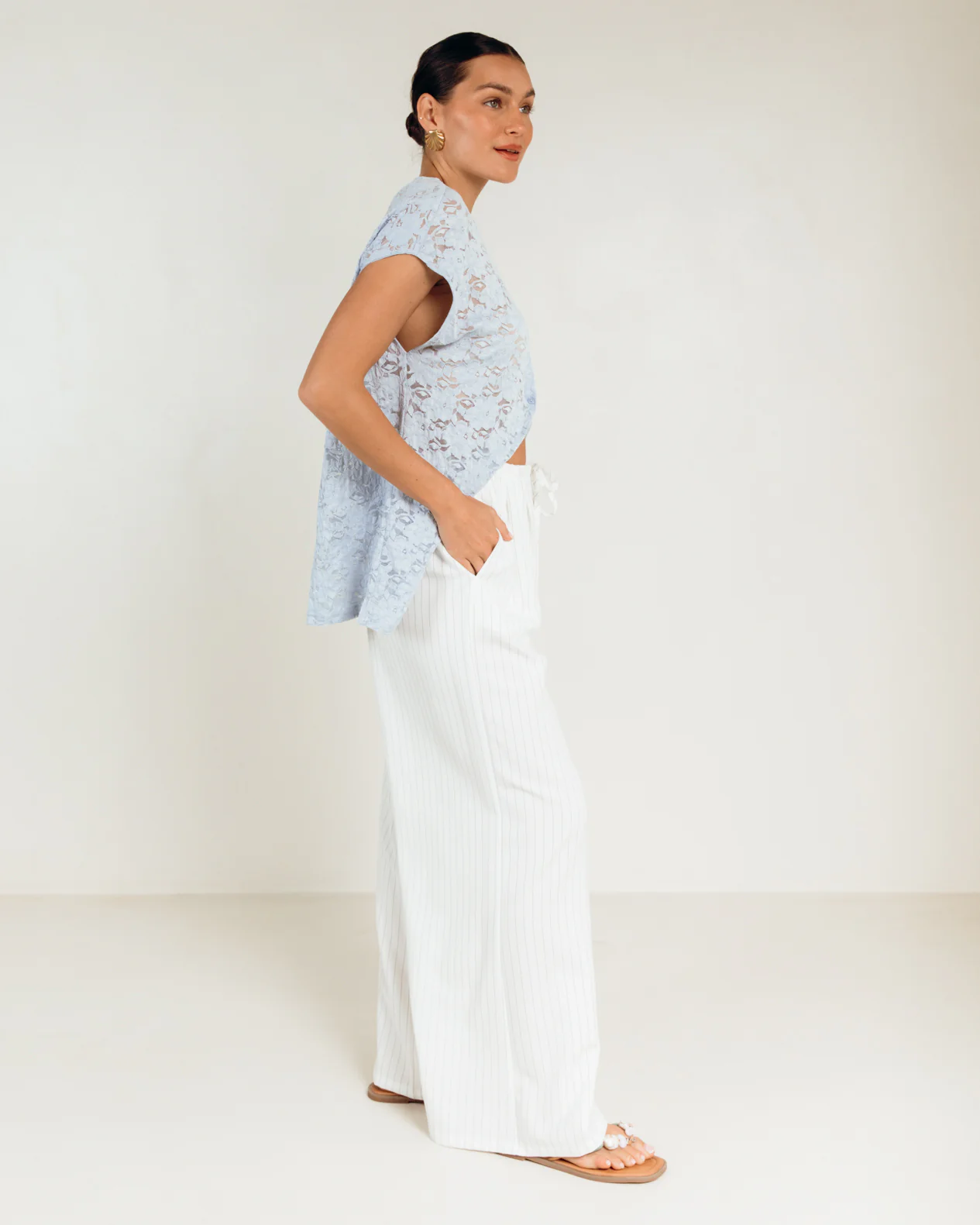 Poppy Lace Top | Blue Lace - Image 4