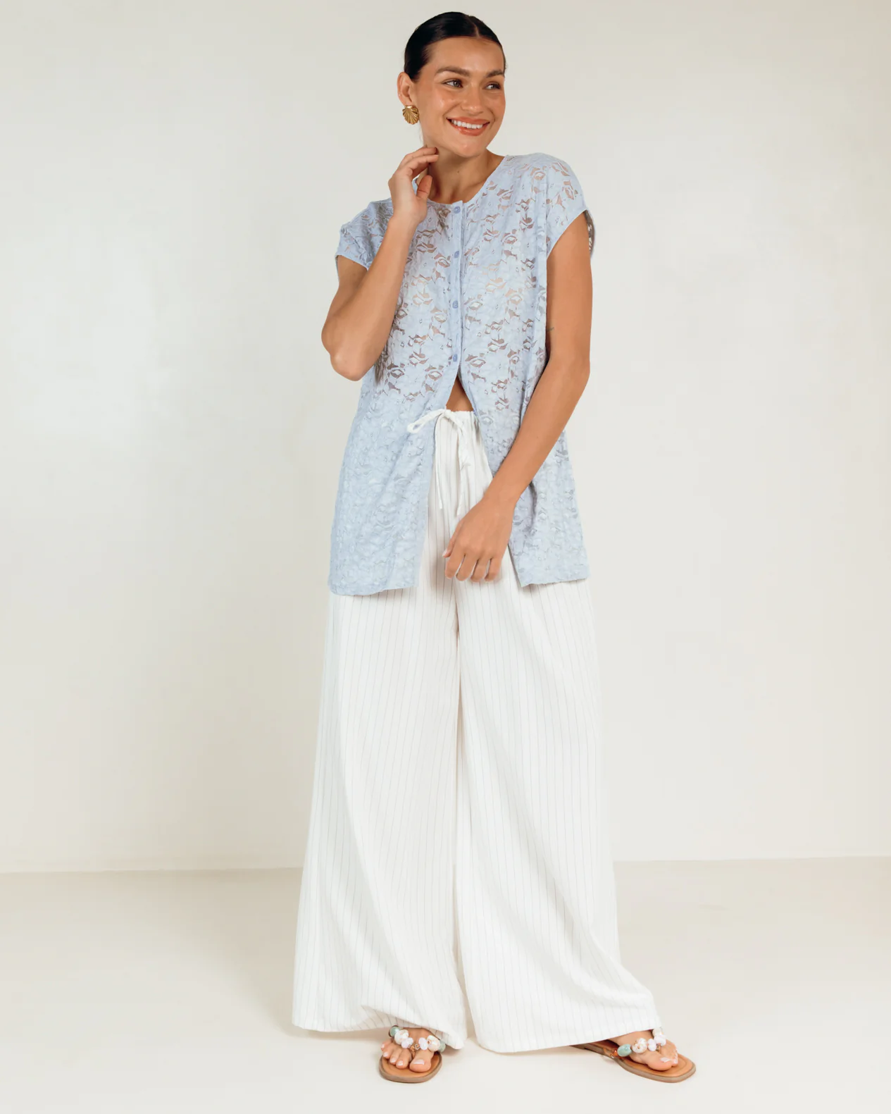 Poppy Lace Top | Blue Lace - Image 5