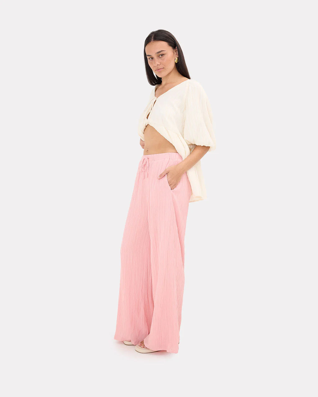 Posey Pants | Pink Crepe - Image 3