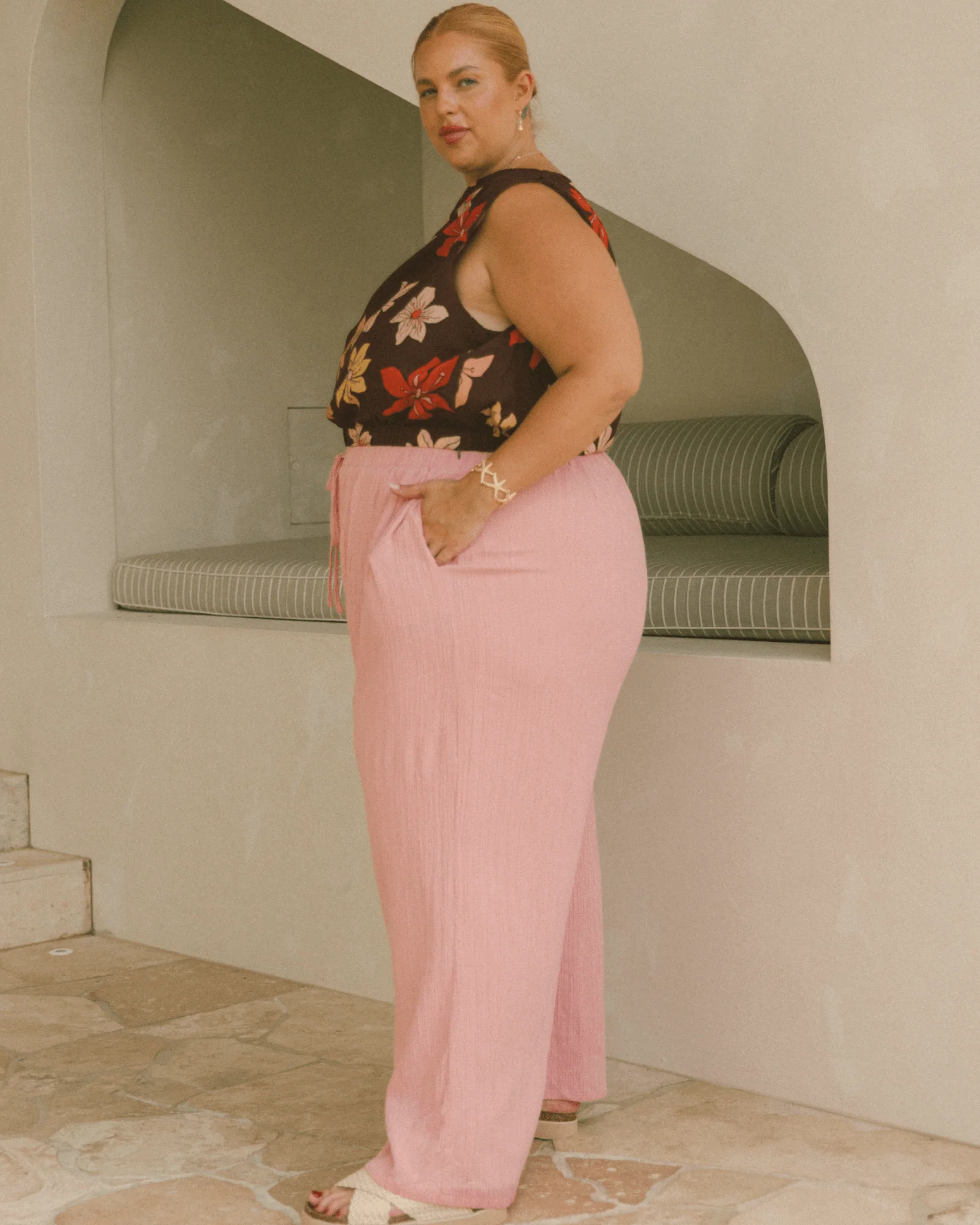 Posey Pants | Pink Crepe - Image 7