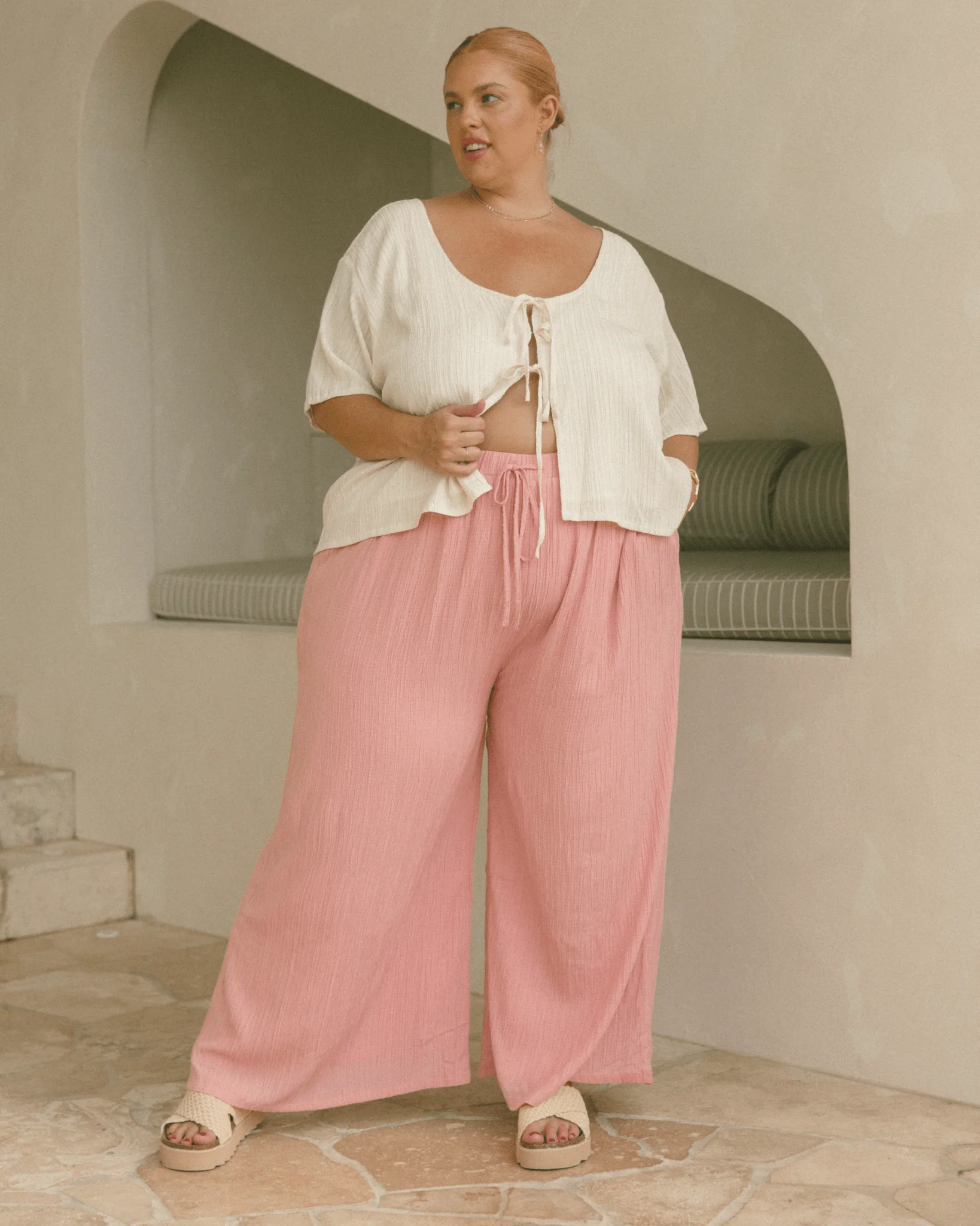 Posey Pants | Pink Crepe - Image 9