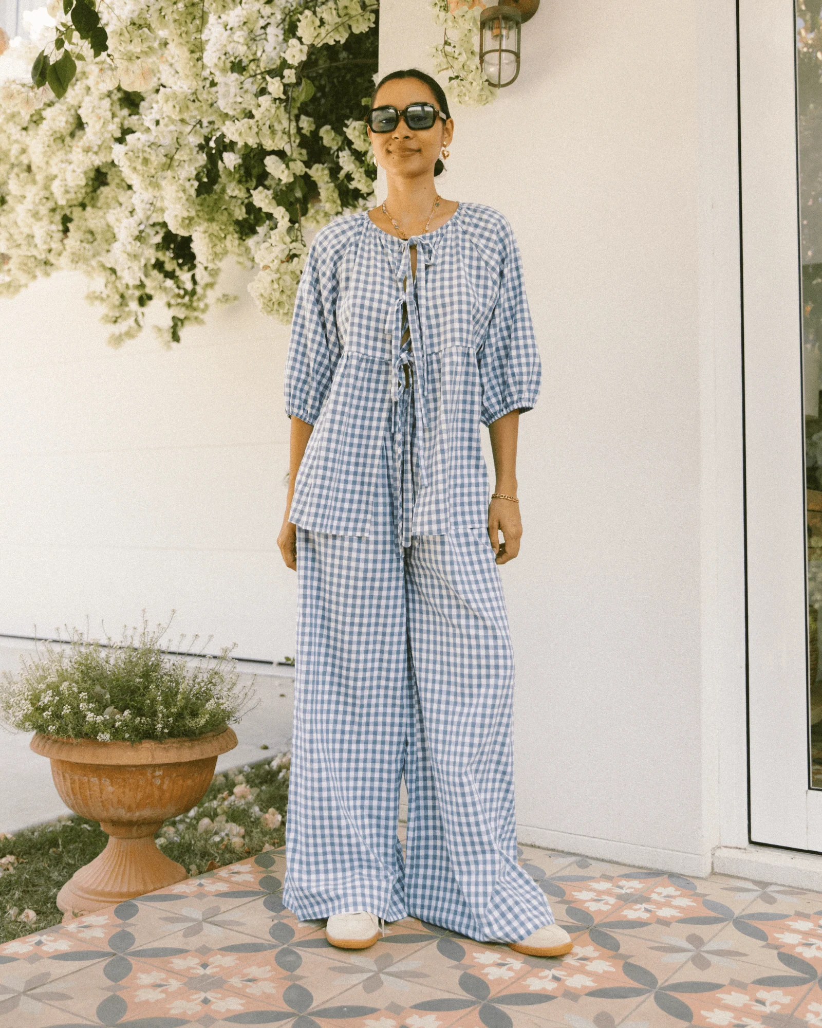 FINAL SALE | Posey Pants | Blue Gingham - Image 10
