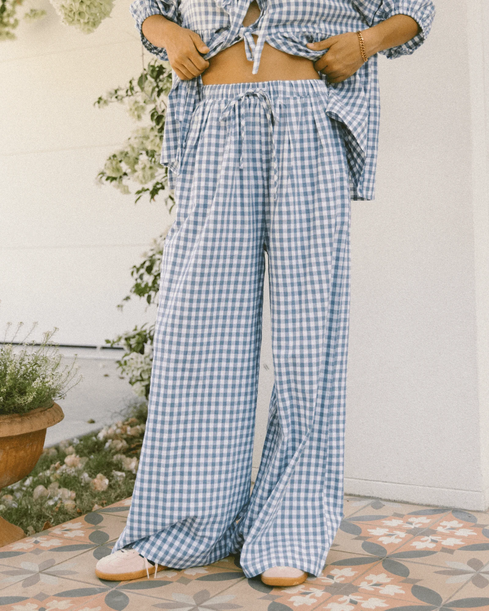 FINAL SALE | Posey Pants | Blue Gingham - Image 5