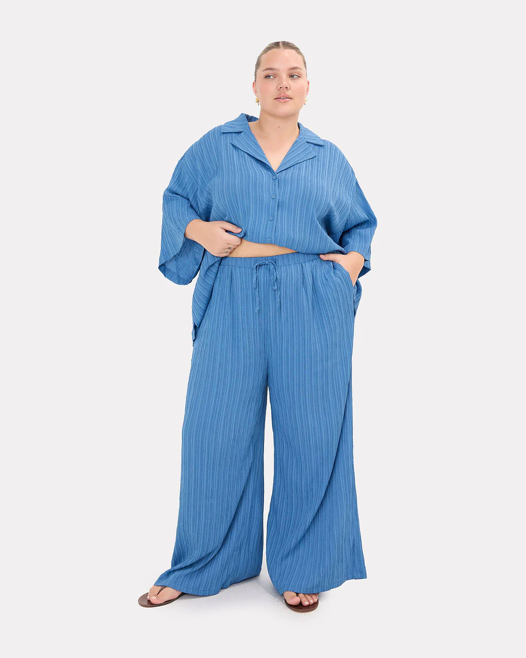 Posey Pants | Dark Blue Crepe