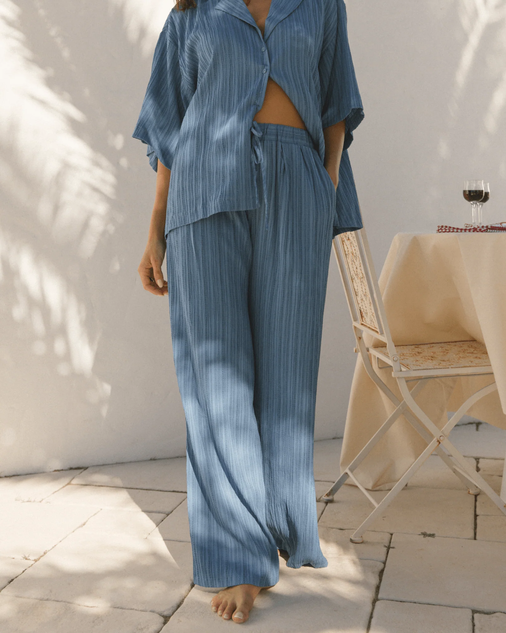 Posey Pants | Dark Blue Crepe - Image 5