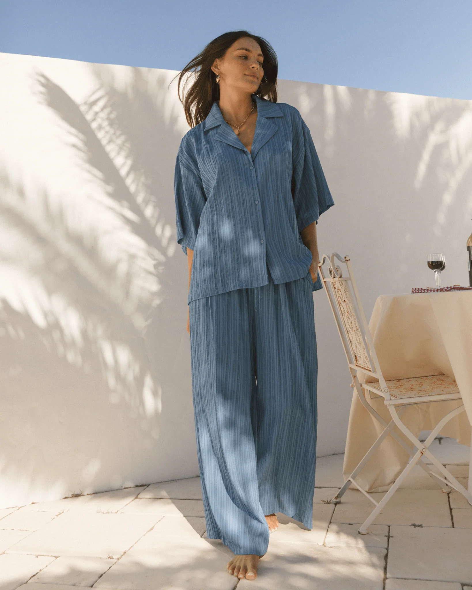 Posey Pants | Dark Blue Crepe - Image 8