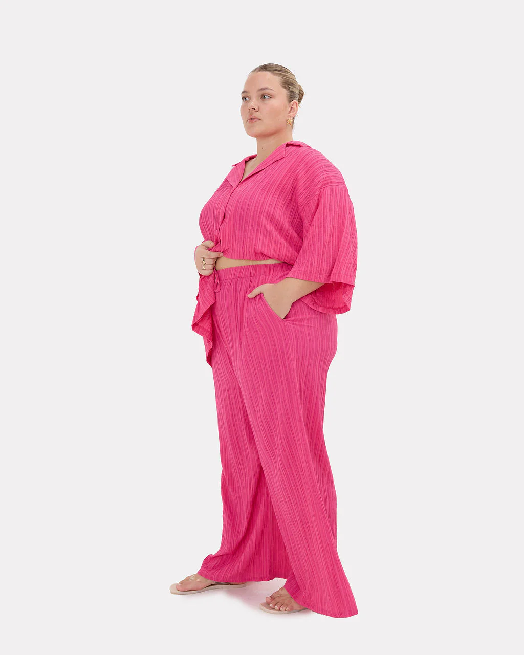 FINAL SALE | Posey Pants | Flamingo Crepe - Image 3