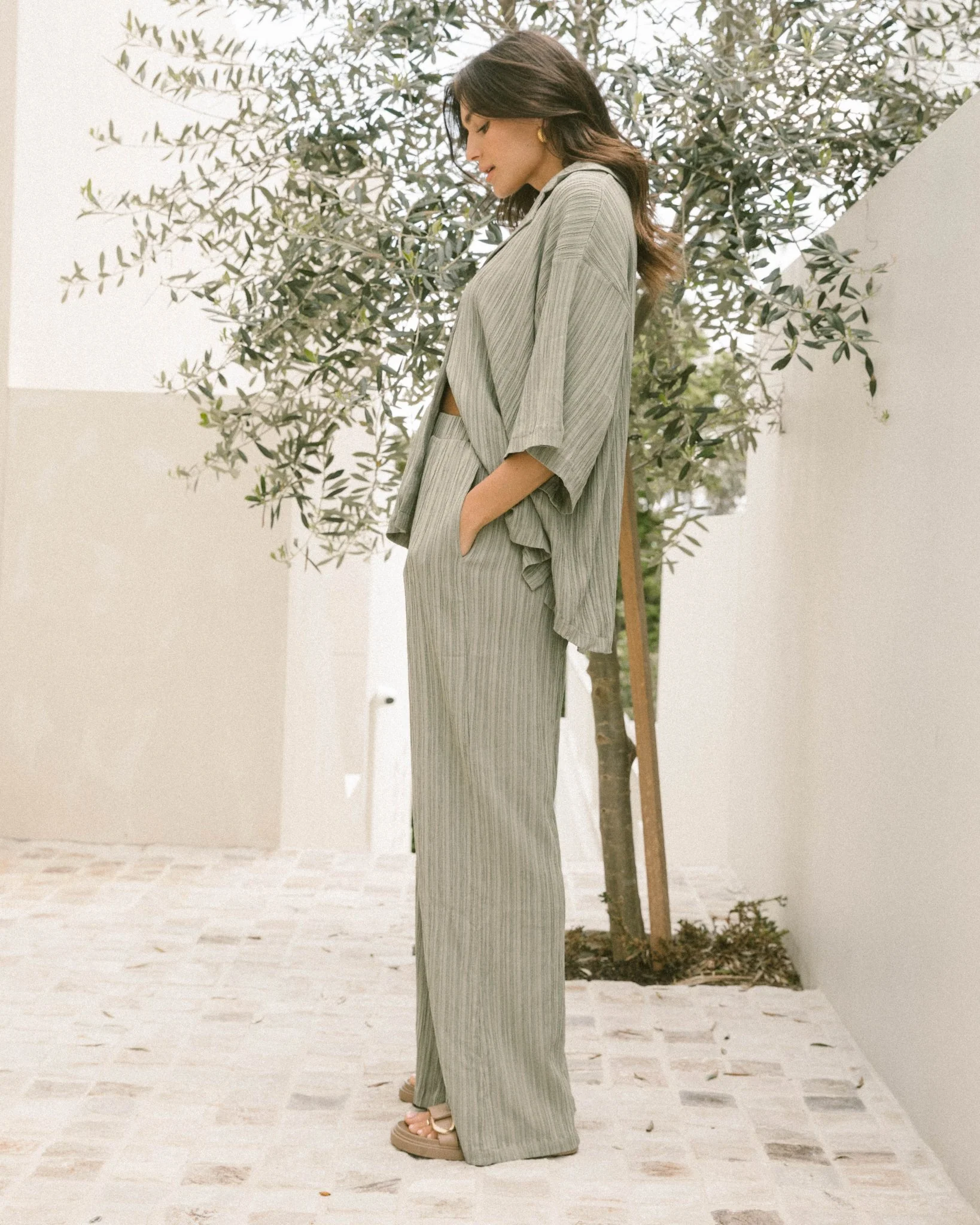 Posey Pants | Green Crepe - Image 11