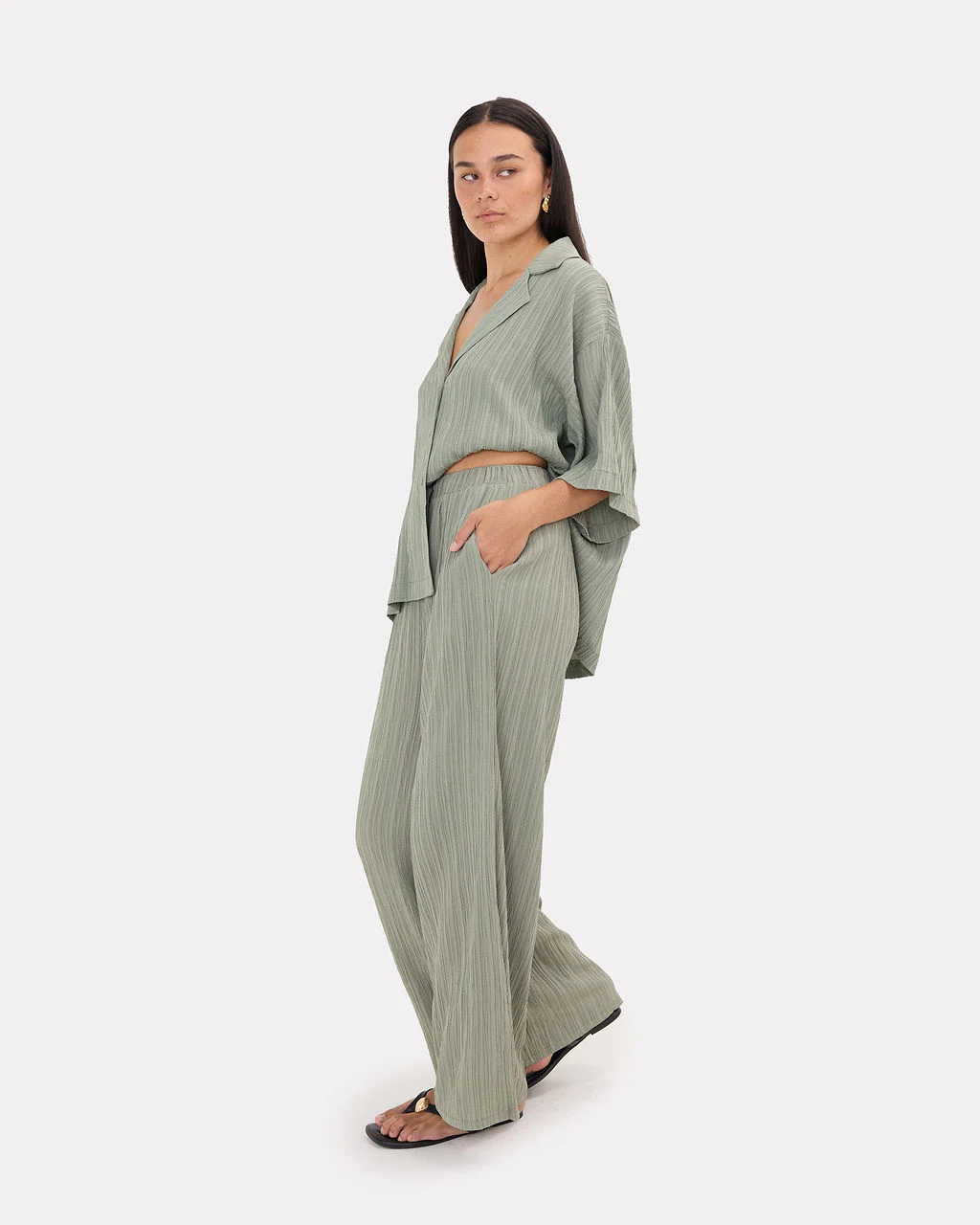 Posey Pants | Green Crepe - Image 3