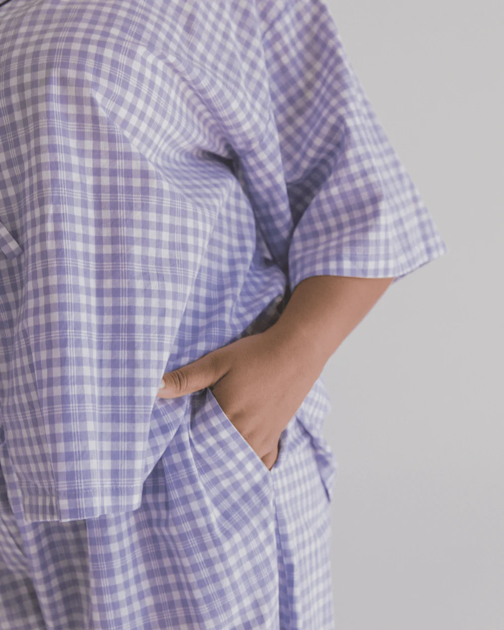 FINAL SALE | Posey Pants | Lavender Gingham - Image 3