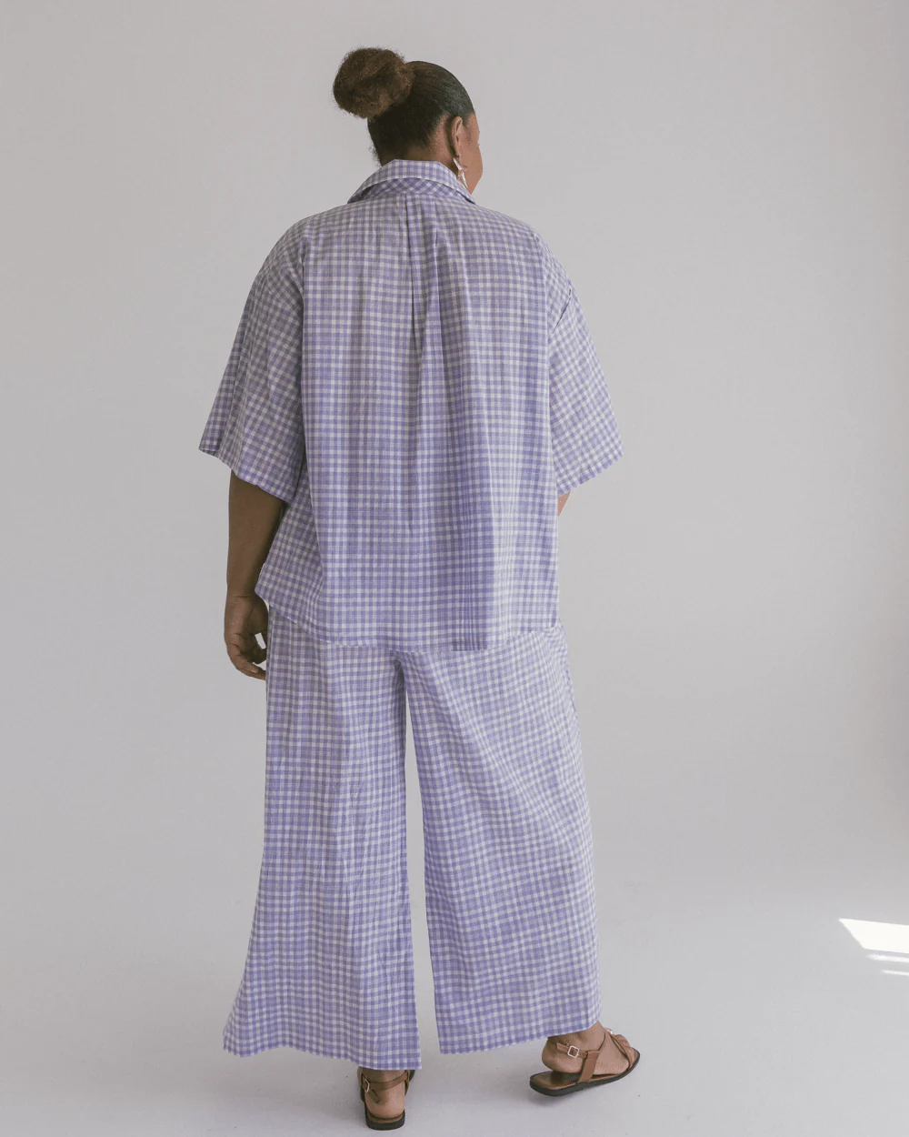 FINAL SALE | Posey Pants | Lavender Gingham - Image 6