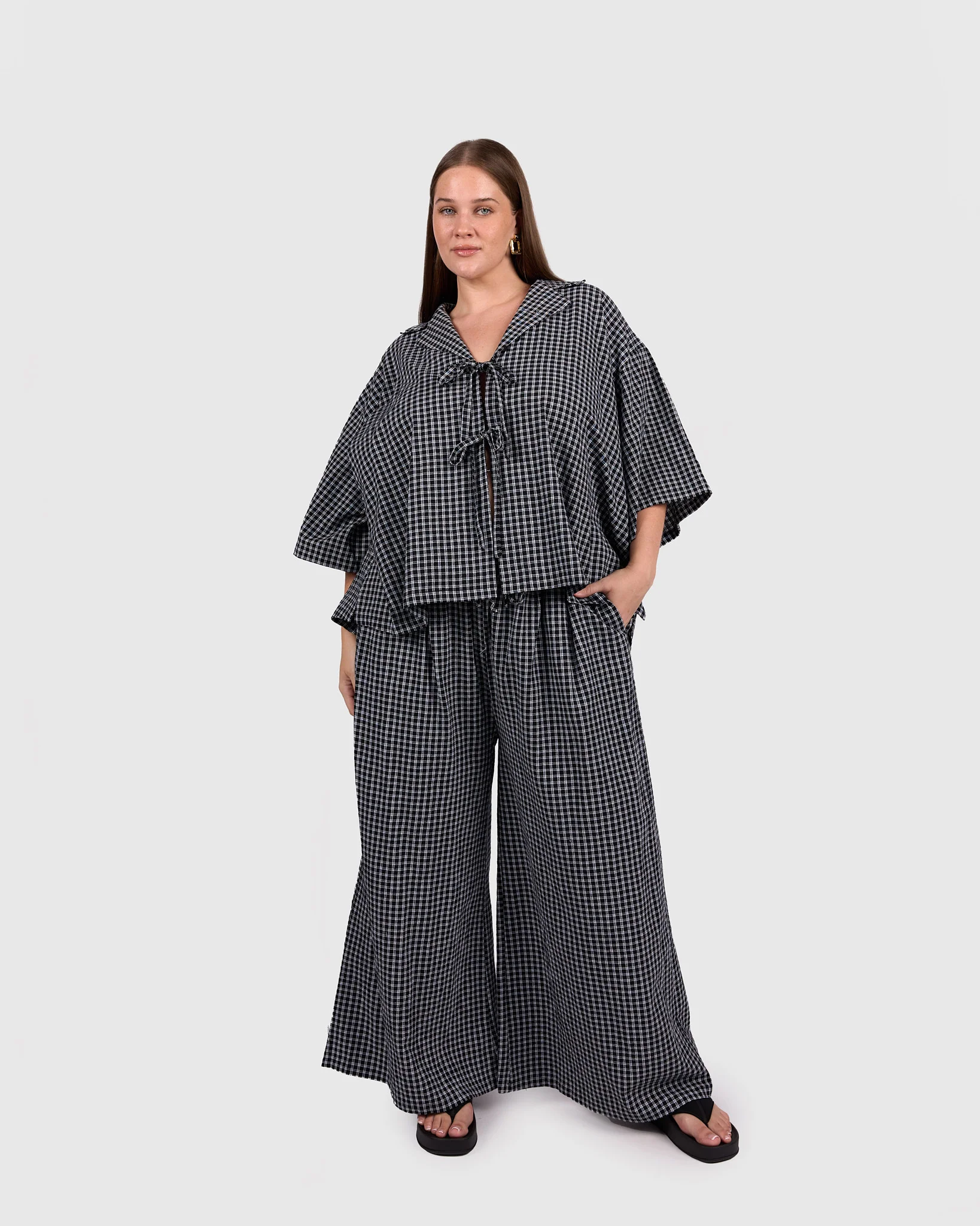 Posey Pants | Midnight Gingham - Image 2