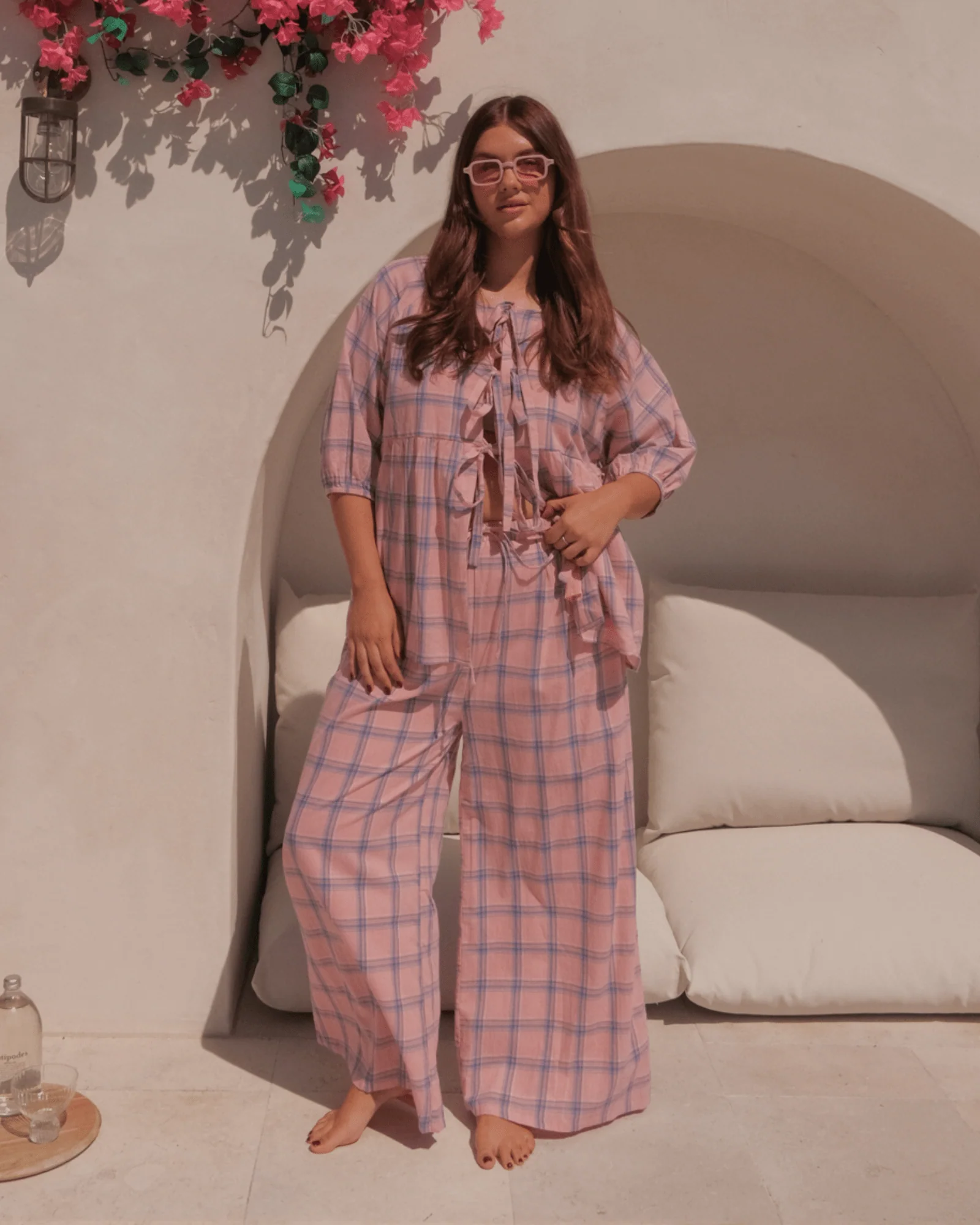 FINAL SALE | Posey Pants | Pink & Blue Gingham - Image 5