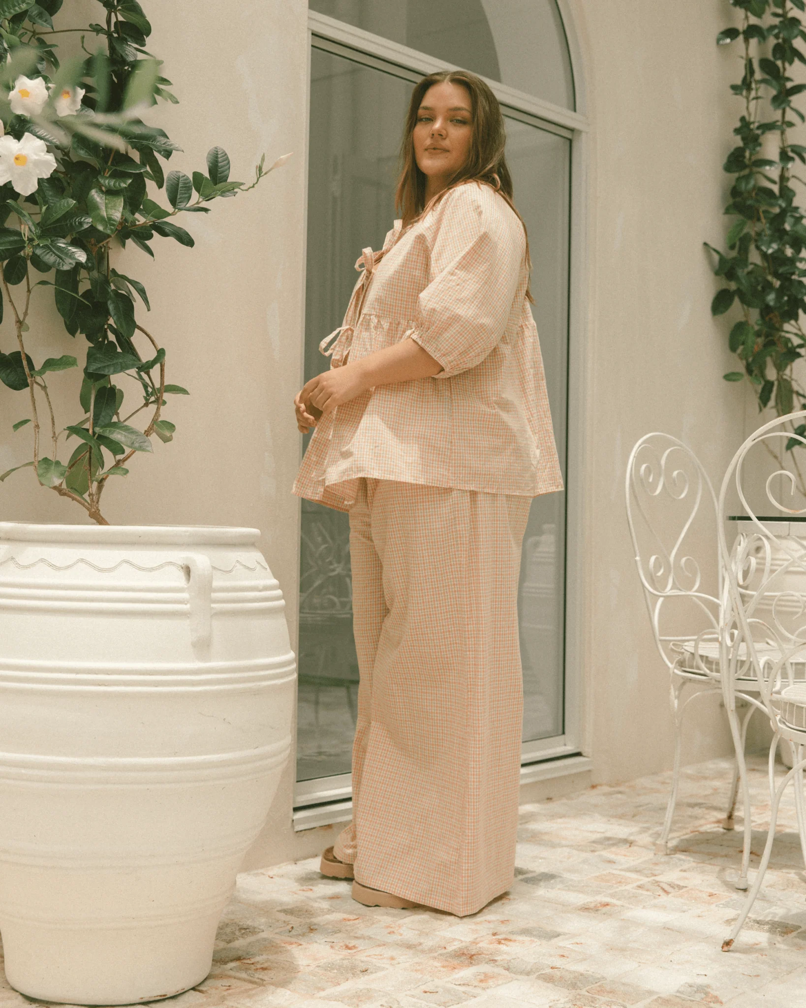 FINAL SALE | Posey Pants | Pink/Green Gingham - Image 10