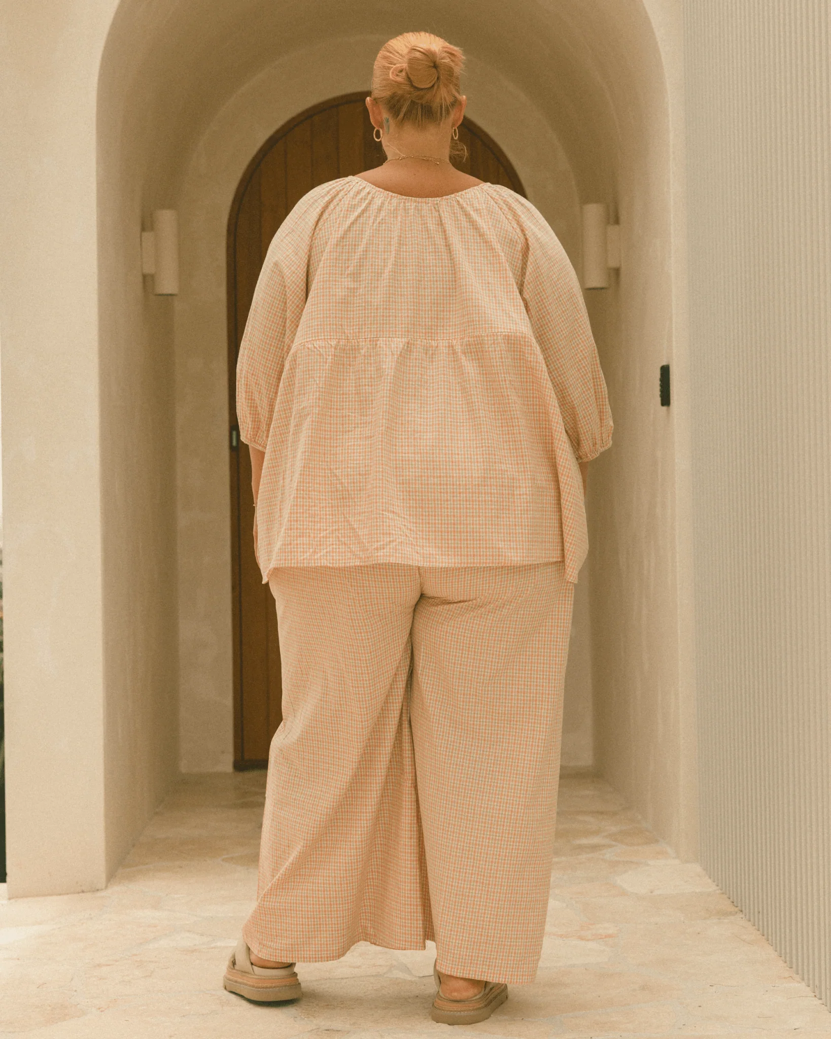 FINAL SALE | Posey Pants | Pink/Green Gingham - Image 4