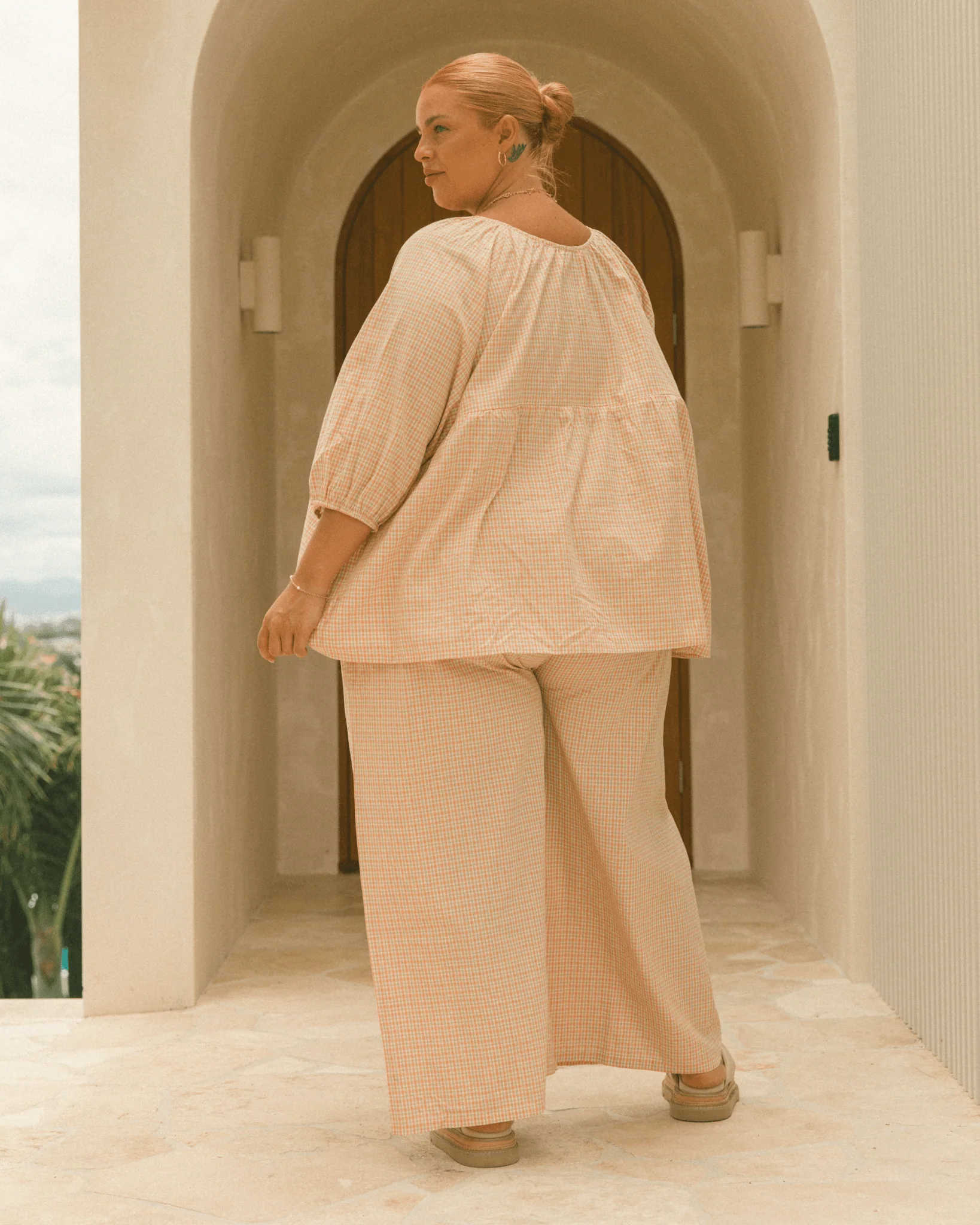 FINAL SALE | Posey Pants | Pink/Green Gingham - Image 5