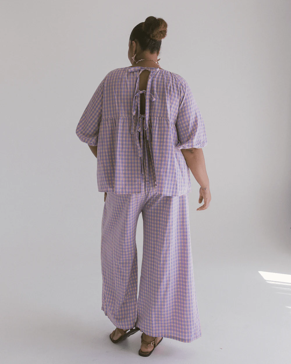 Posey Pants | Pink & Purple Gingham - Image 6