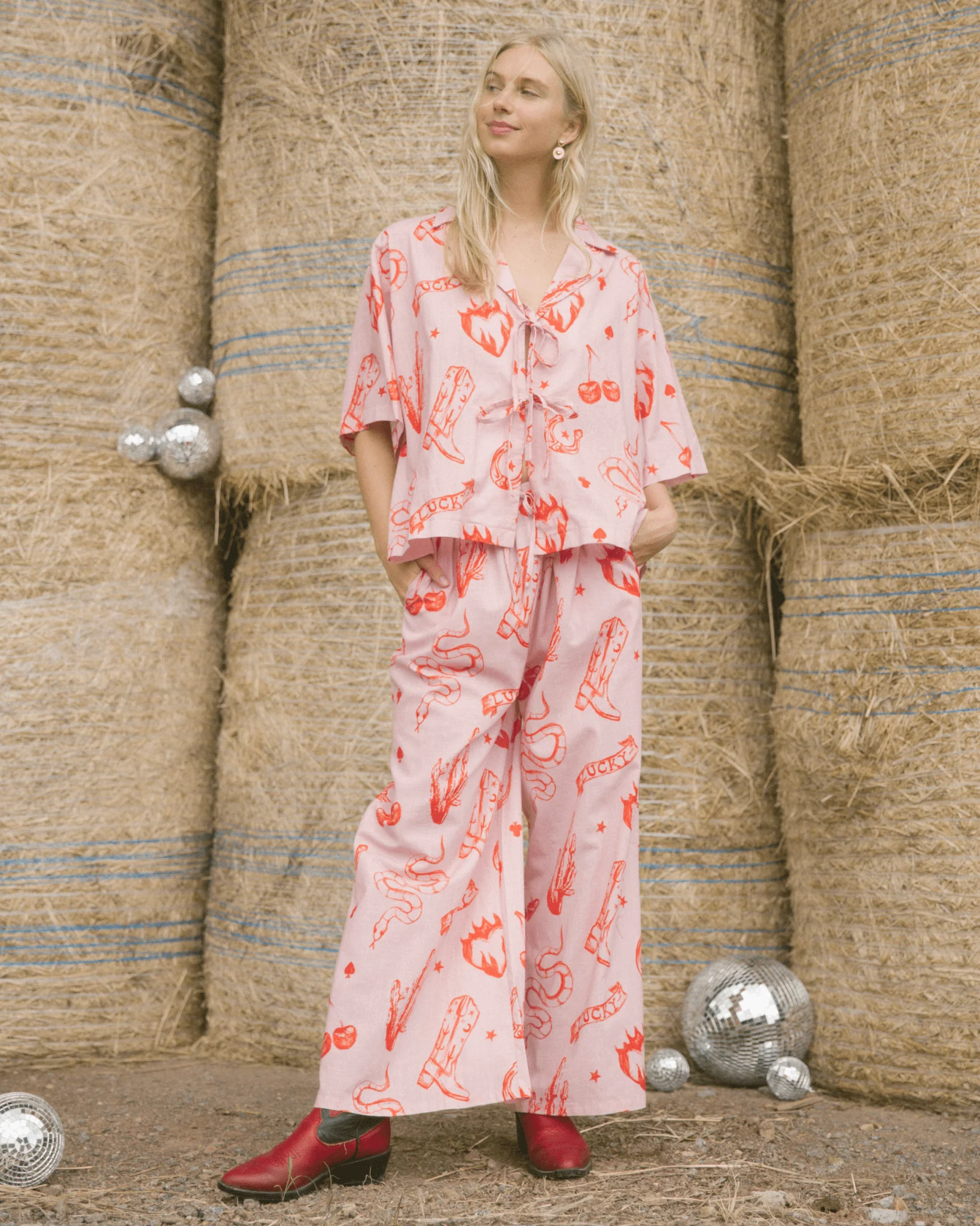 FINAL SALE | Posey Pants | Pink Wildhearts - Image 3