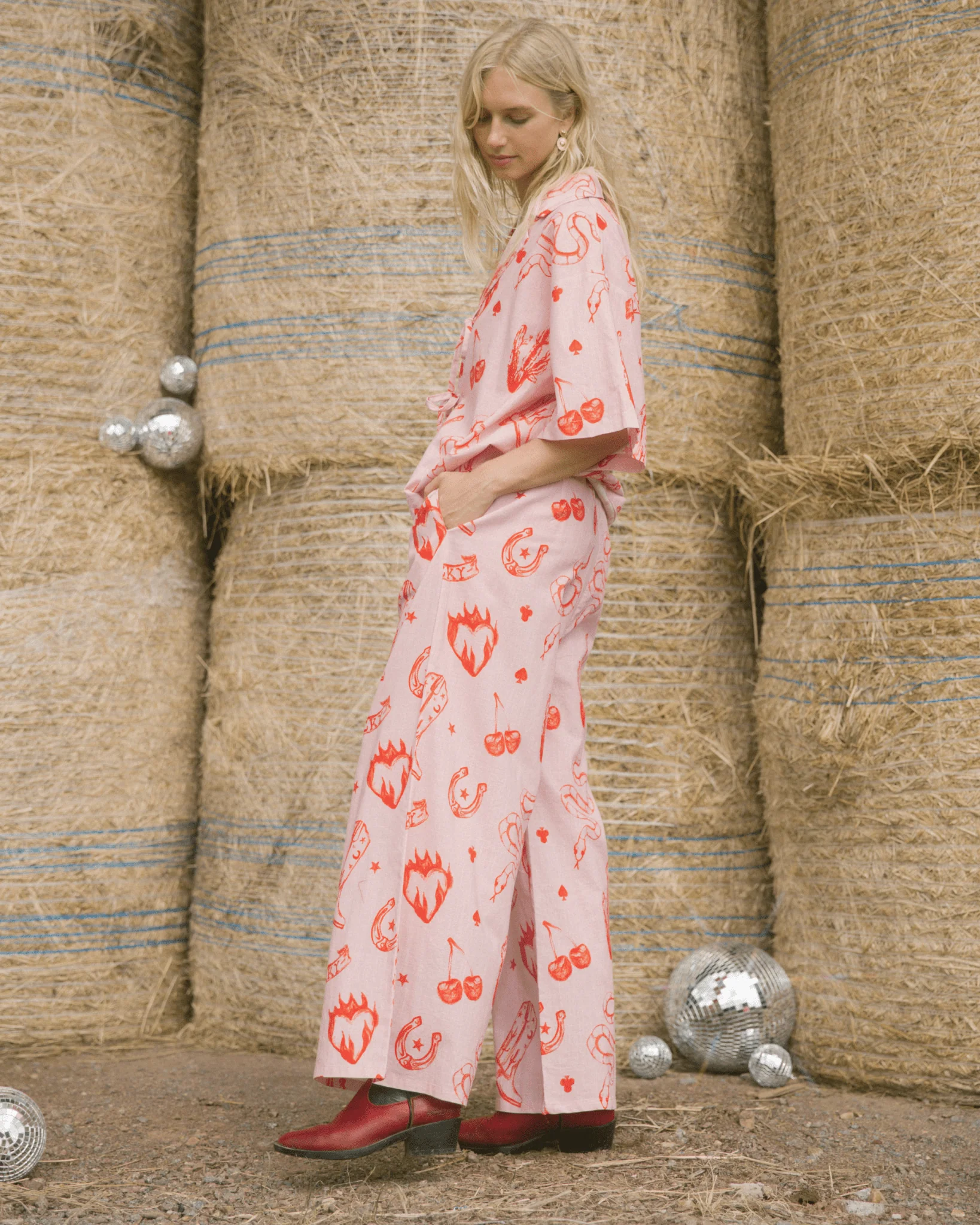 FINAL SALE | Posey Pants | Pink Wildhearts - Image 4