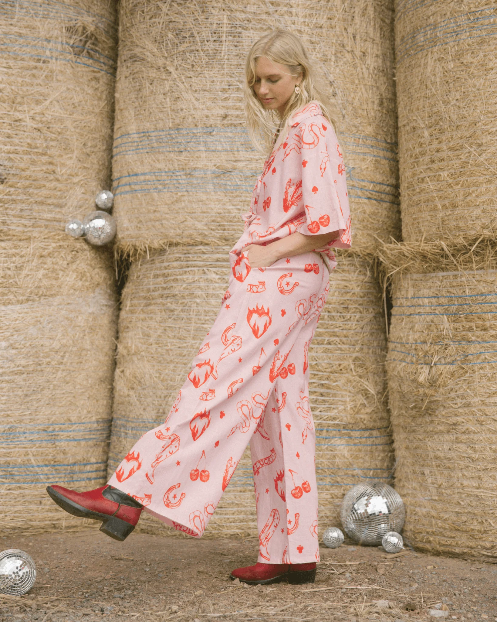 FINAL SALE | Posey Pants | Pink Wildhearts - Image 5