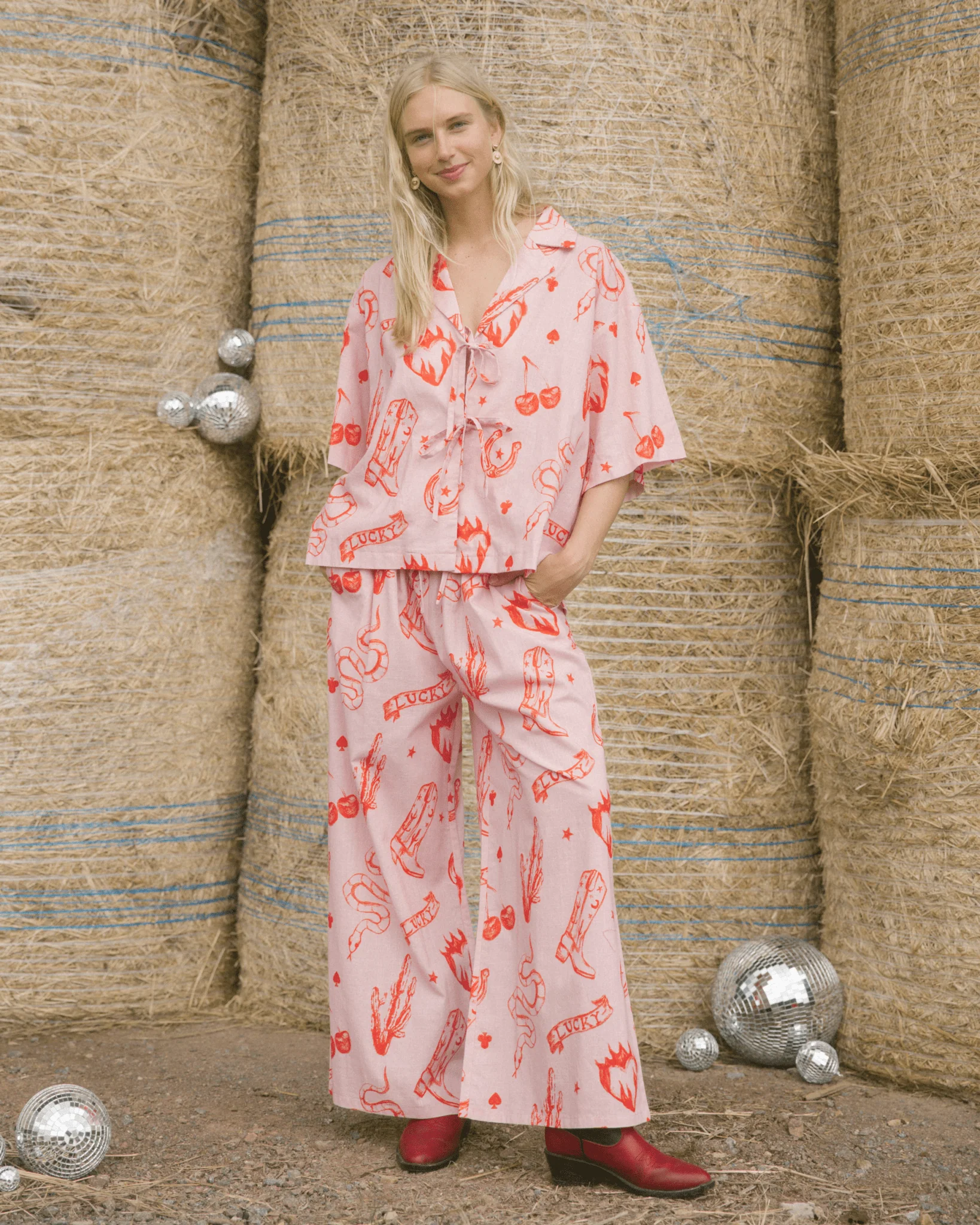 FINAL SALE | Posey Pants | Pink Wildhearts - Image 8