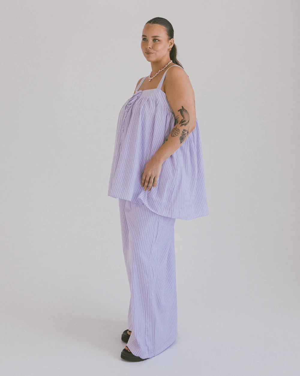 FINAL SALE | Posey Pants | Purple Stripe - Image 4