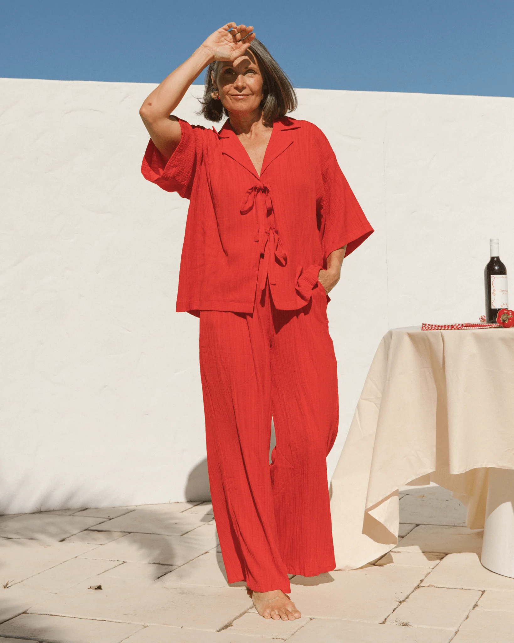 FINAL SALE | Posey Pants | Red Crepe - Image 9