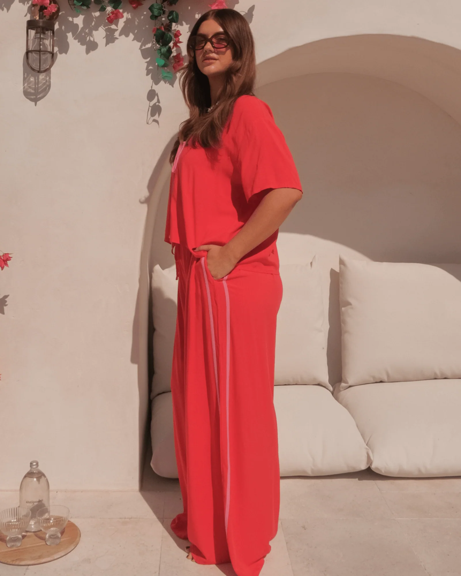 FINAL SALE | Posey Pants | Red & Pink - Image 2