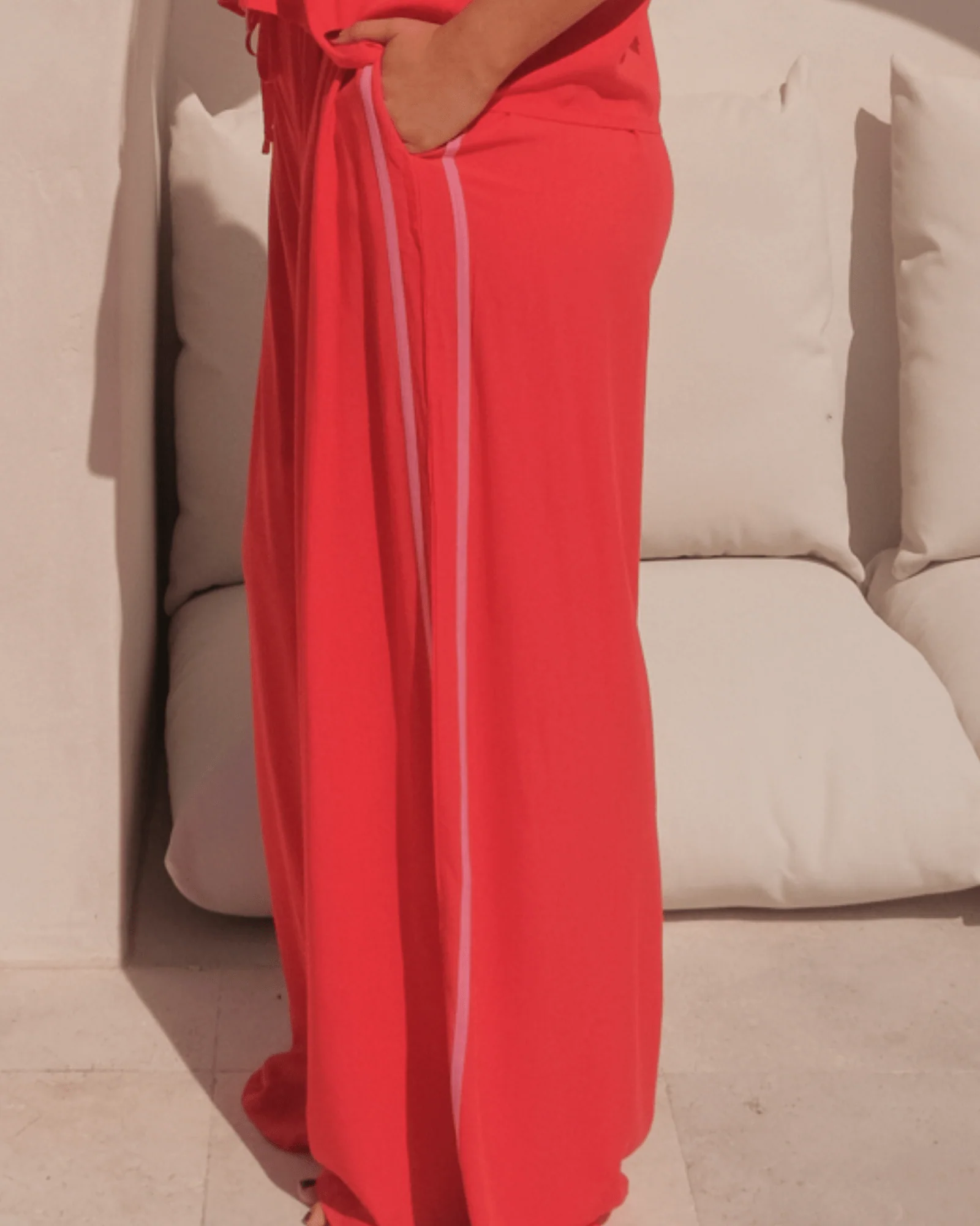 FINAL SALE | Posey Pants | Red & Pink - Image 3