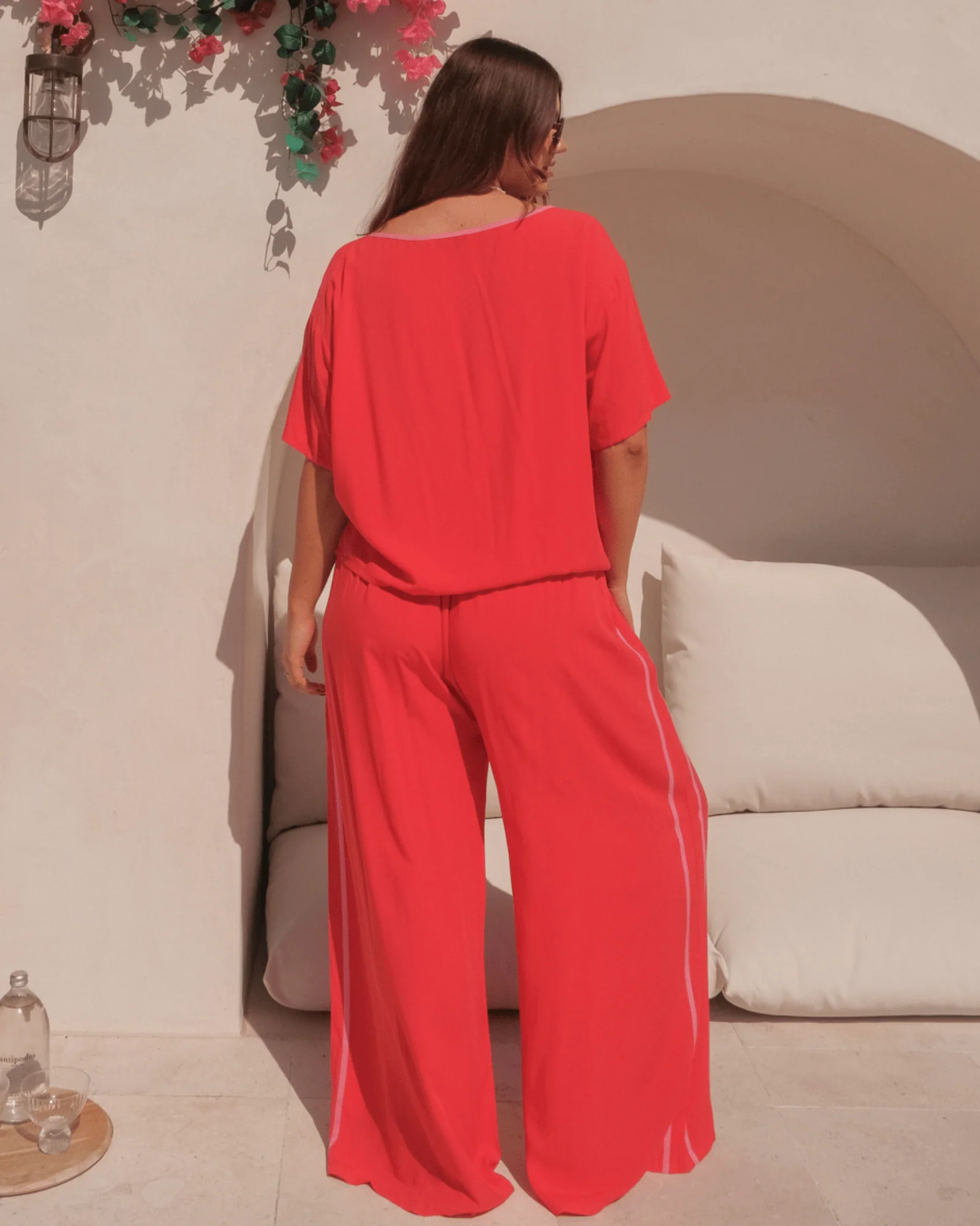 FINAL SALE | Posey Pants | Red & Pink - Image 4
