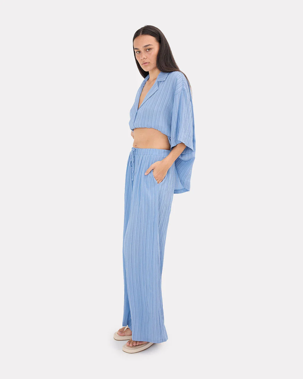 FINAL SALE | Posey Pants | Sky Crepe - Image 3