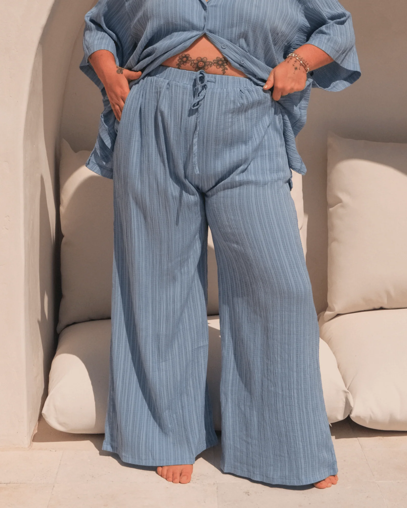 FINAL SALE | Posey Pants | Sky Crepe - Image 5