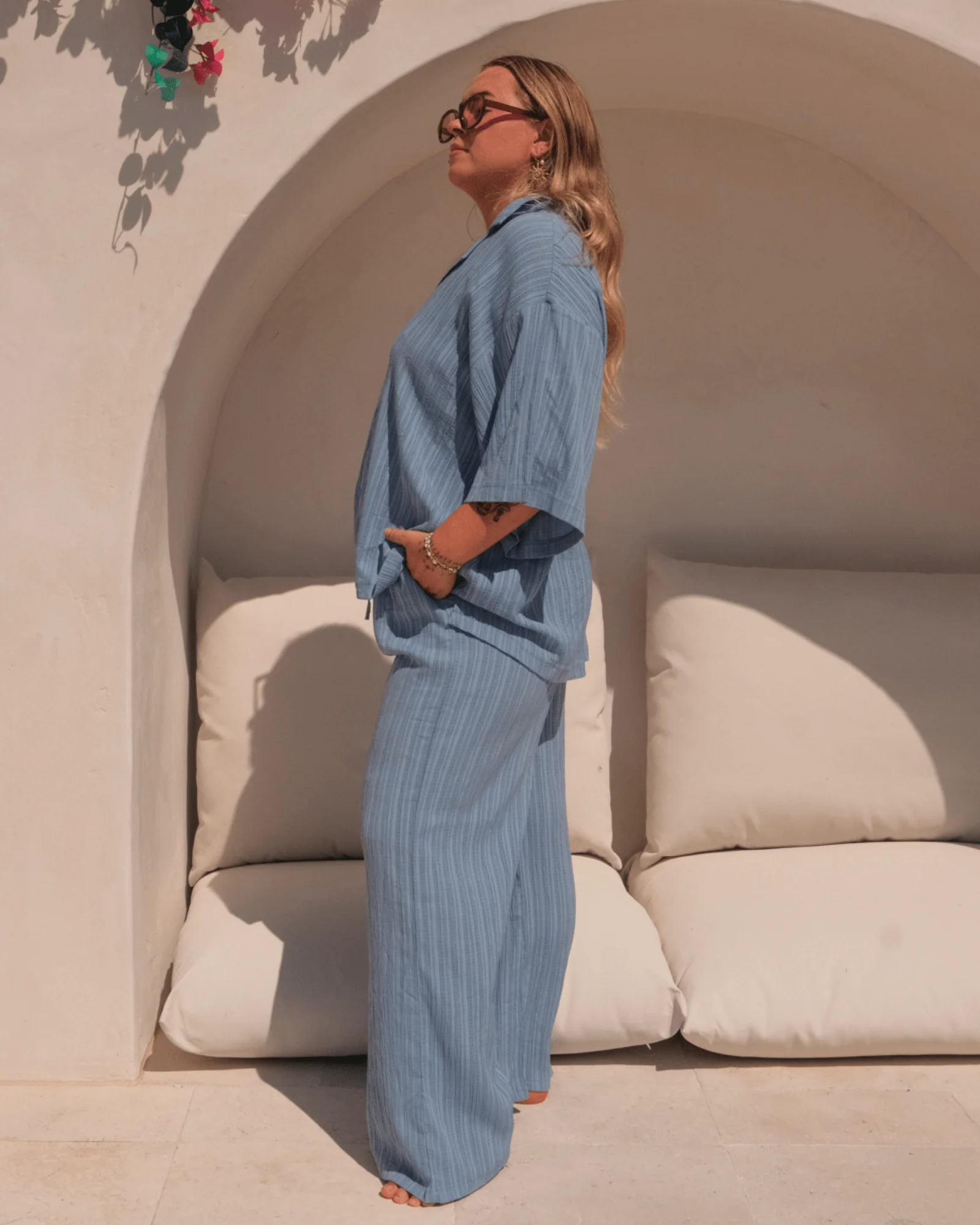 FINAL SALE | Posey Pants | Sky Crepe - Image 7