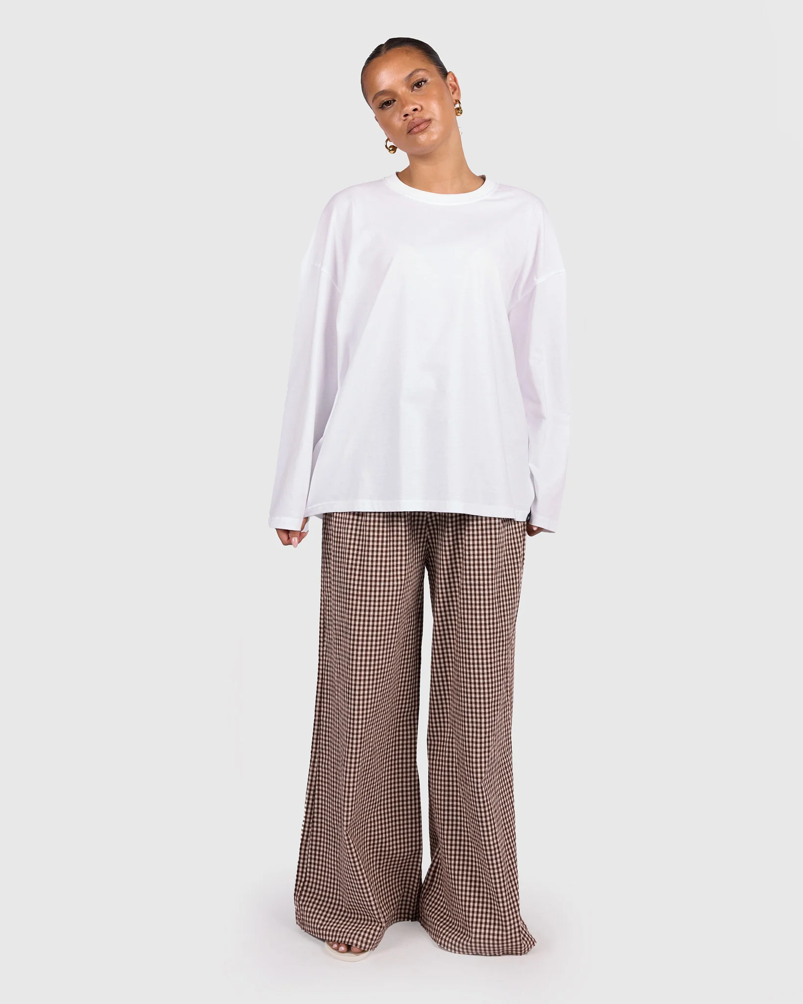 Posey Pants | Toffee Gingham - Image 4
