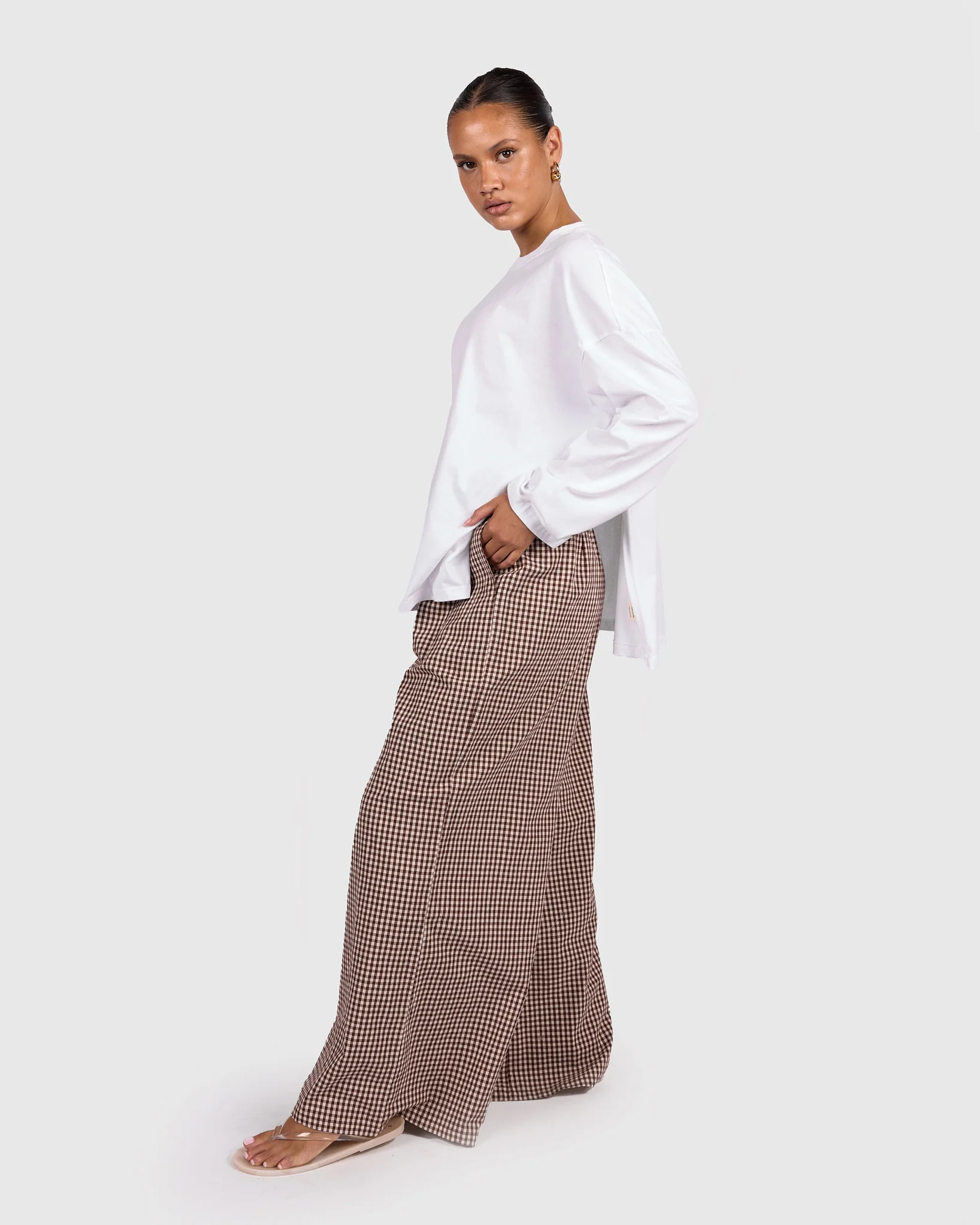 Posey Pants | Toffee Gingham - Image 5
