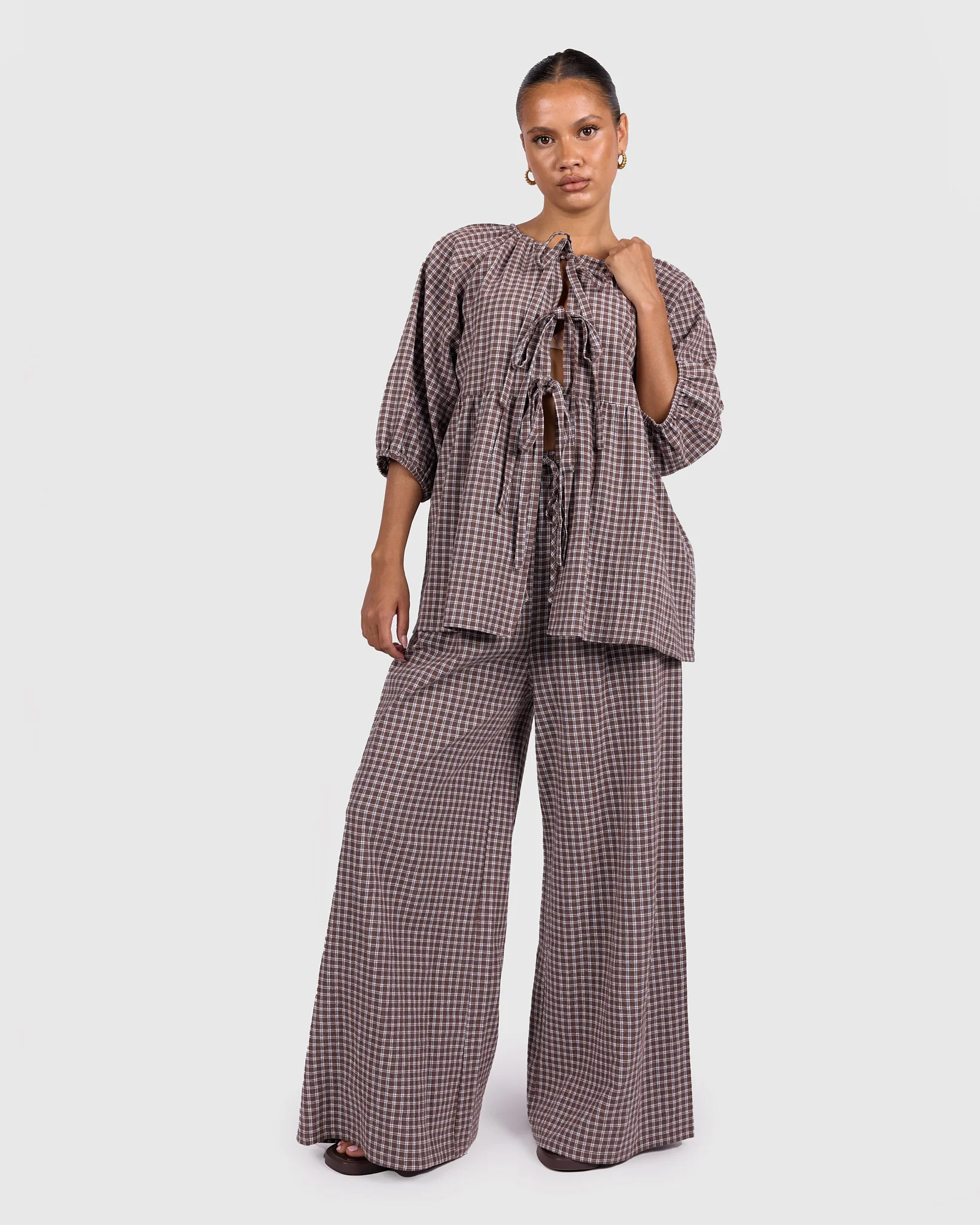 Posey Pants | Walnut Gingham - Image 10