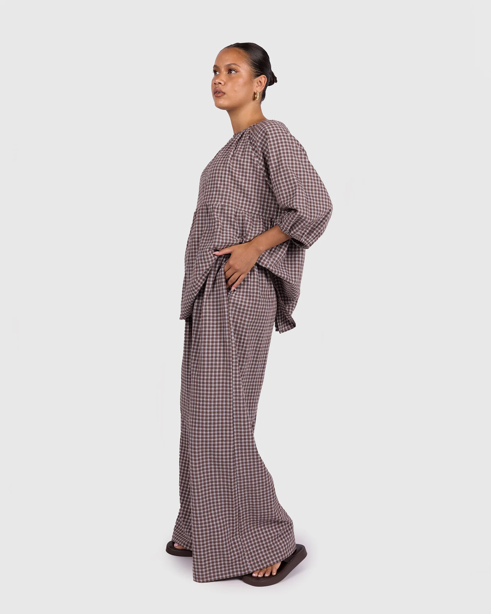 Posey Pants | Walnut Gingham - Image 2