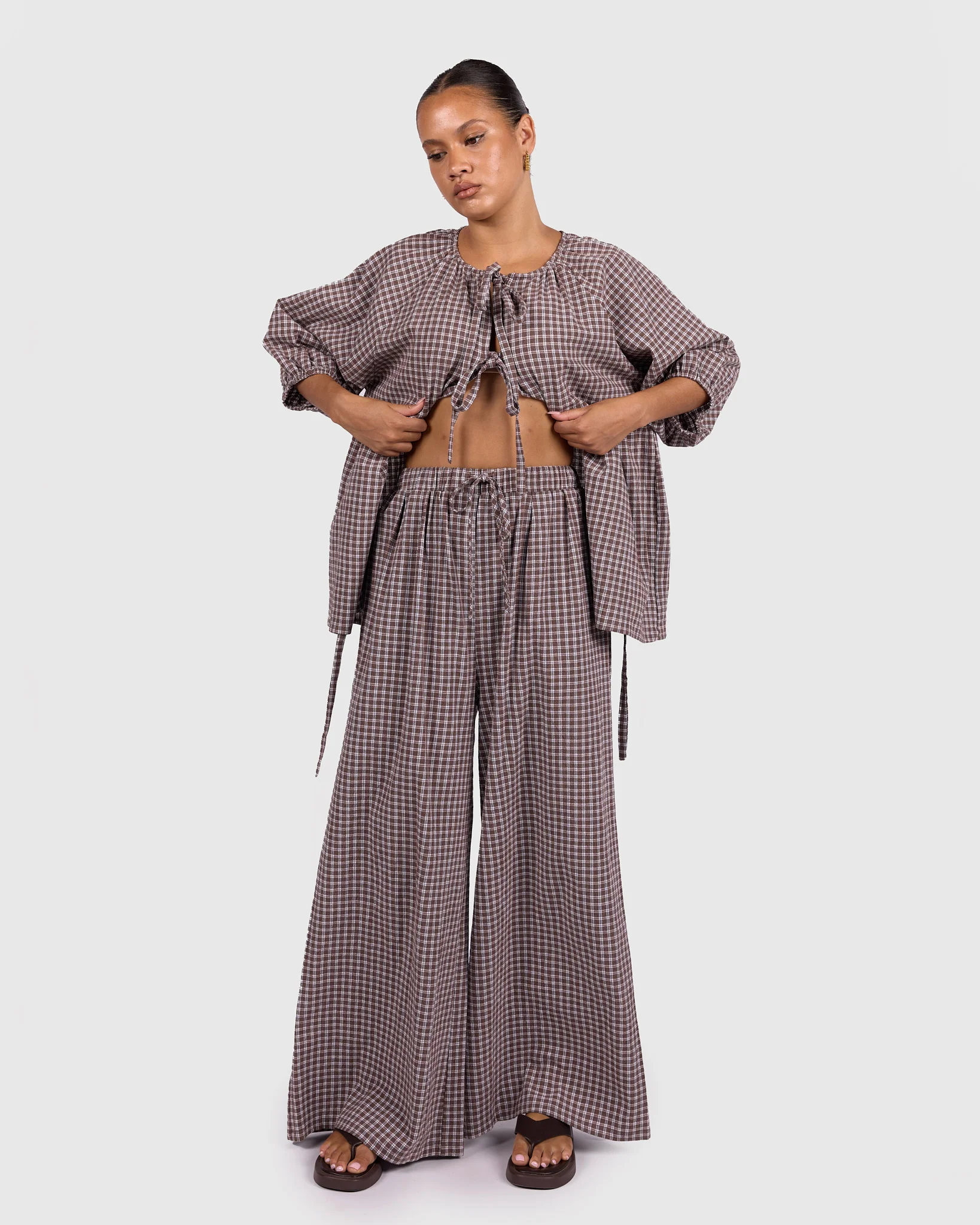 Posey Pants | Walnut Gingham - Image 3