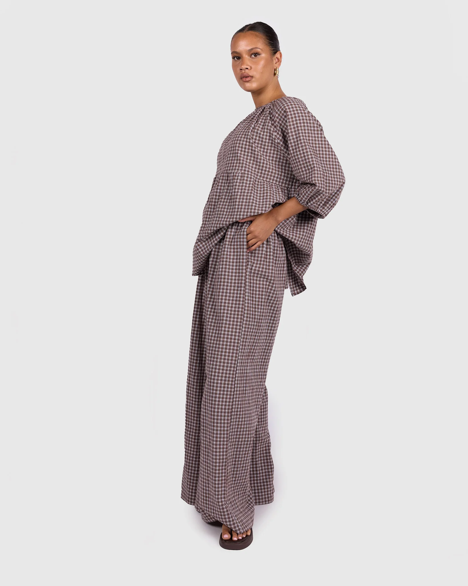 Posey Pants | Walnut Gingham - Image 4