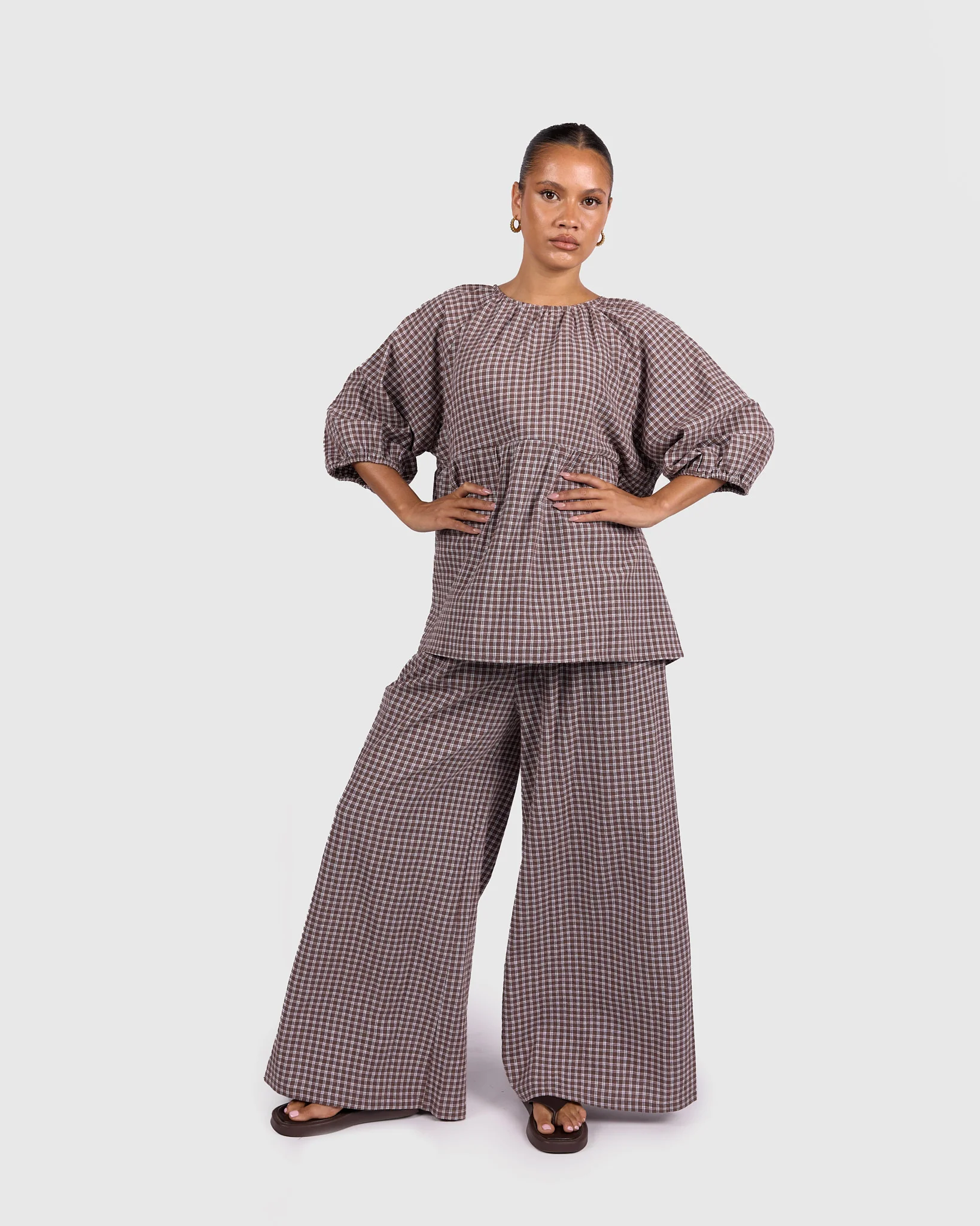 Posey Pants | Walnut Gingham - Image 6