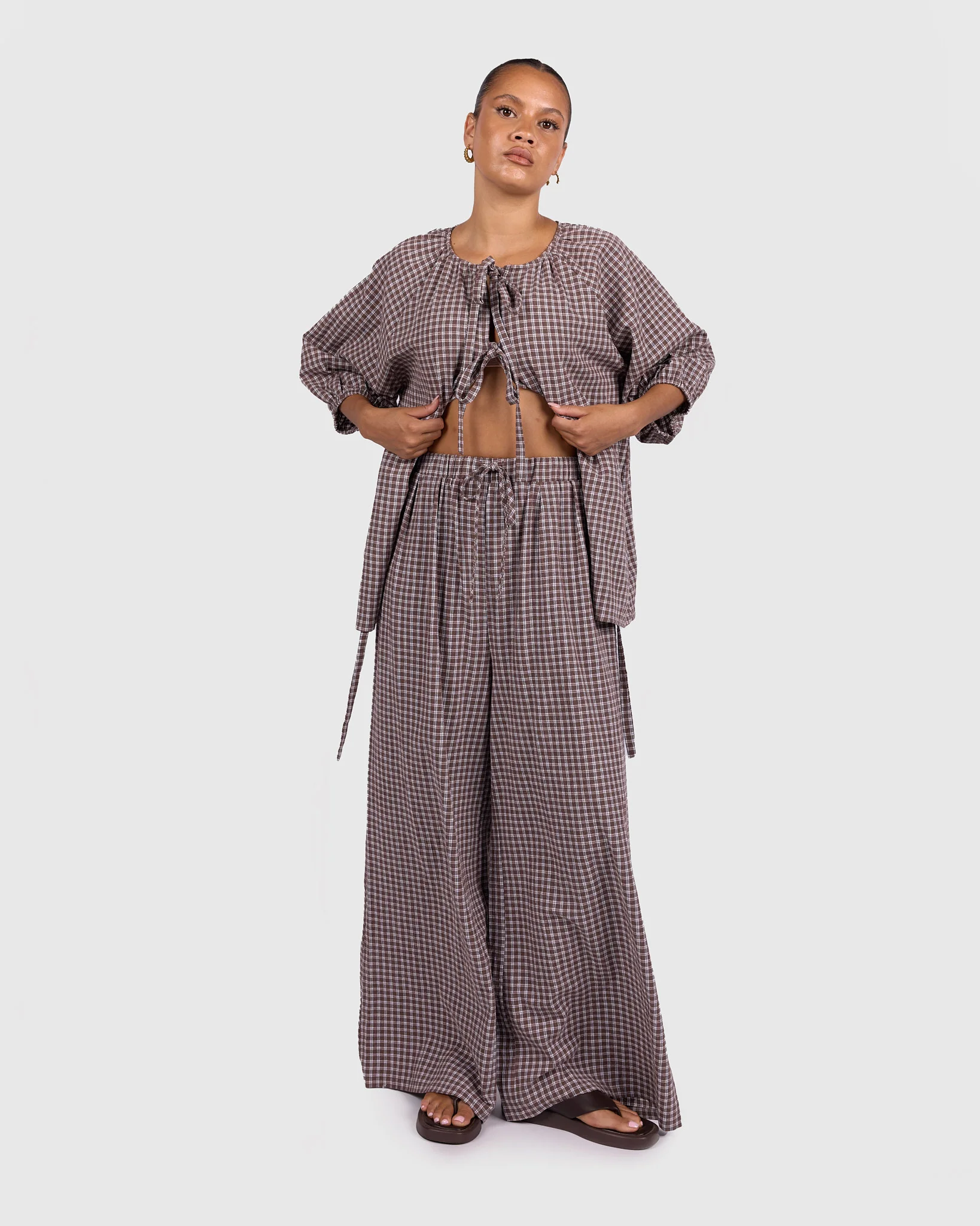 Posey Pants | Walnut Gingham - Image 8