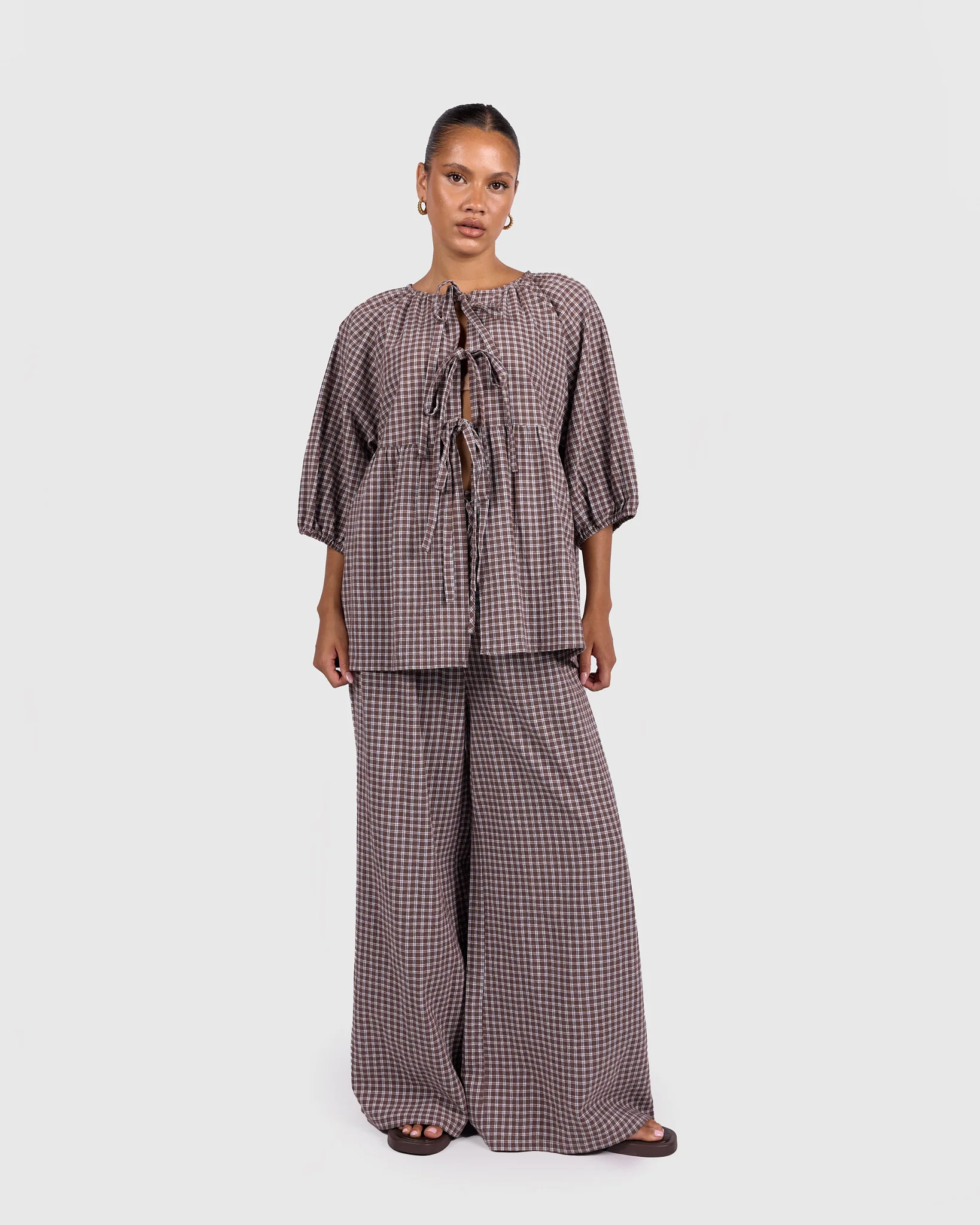 Posey Pants | Walnut Gingham - Image 9