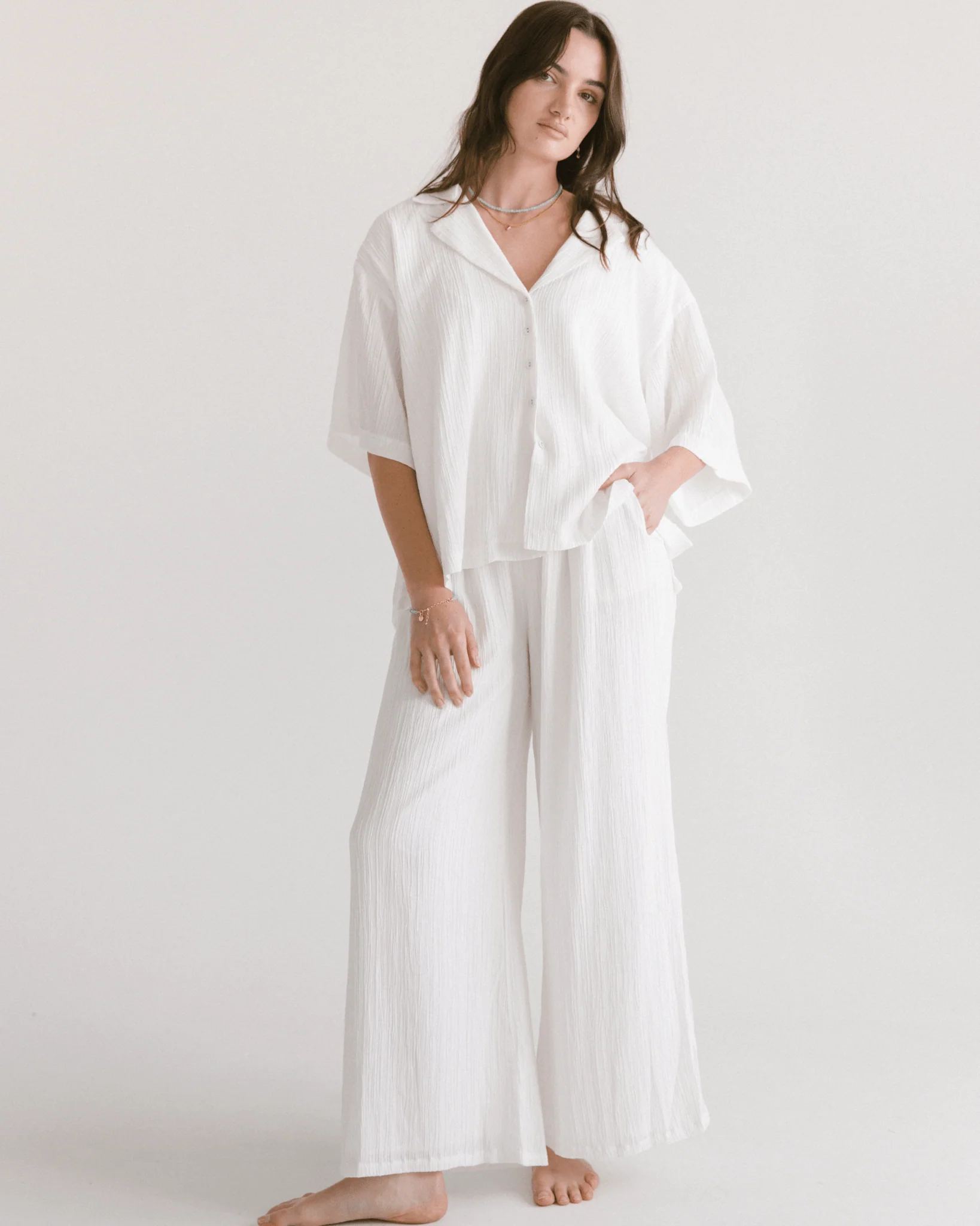 Posey Pants | White Crepe - Image 2