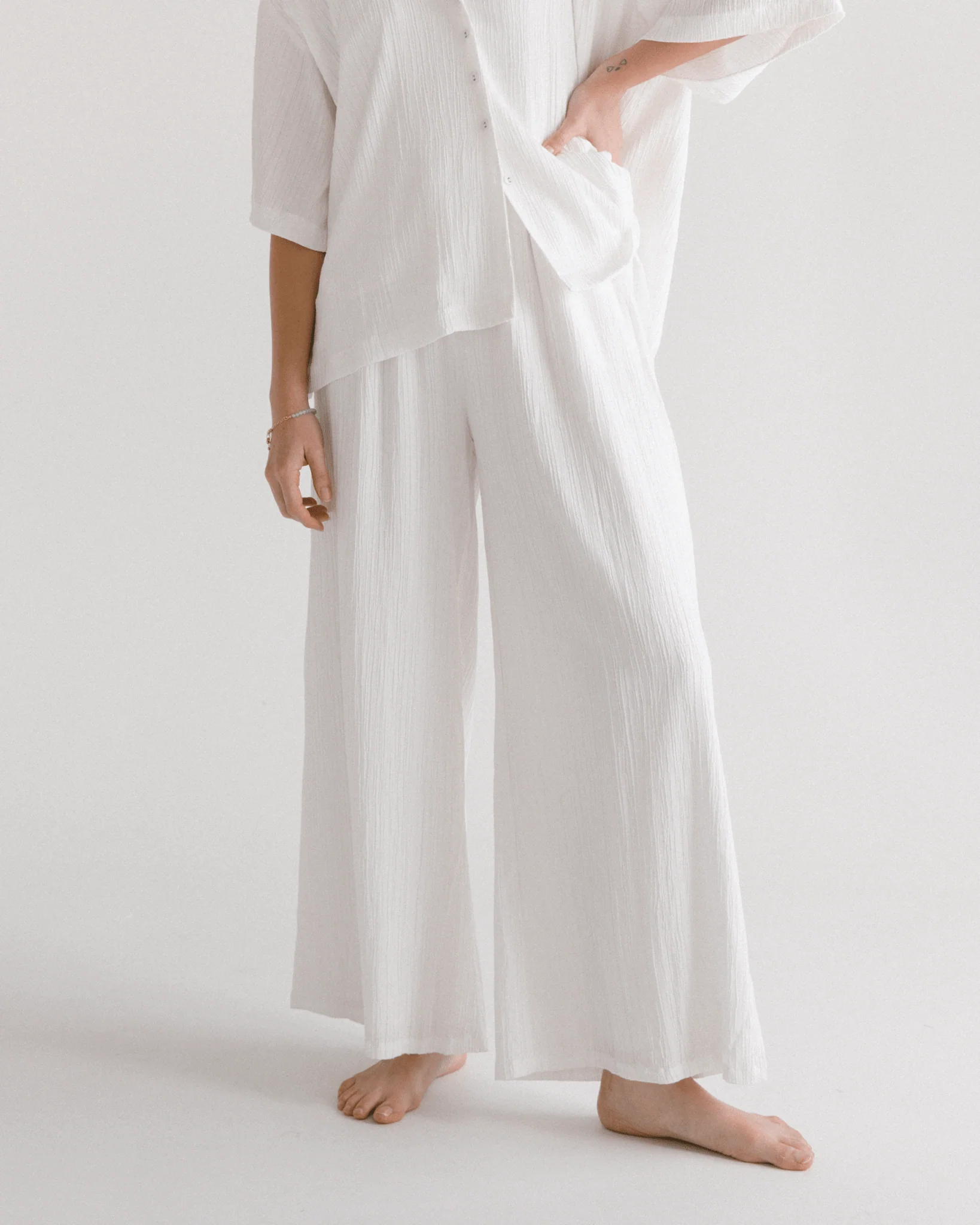 Posey Pants | White Crepe - Image 3