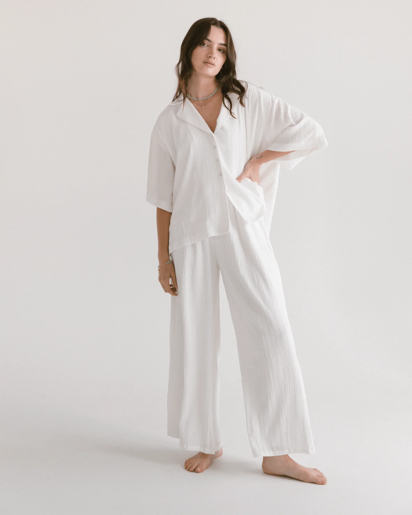 Posey Pants | White Crepe - Image 4