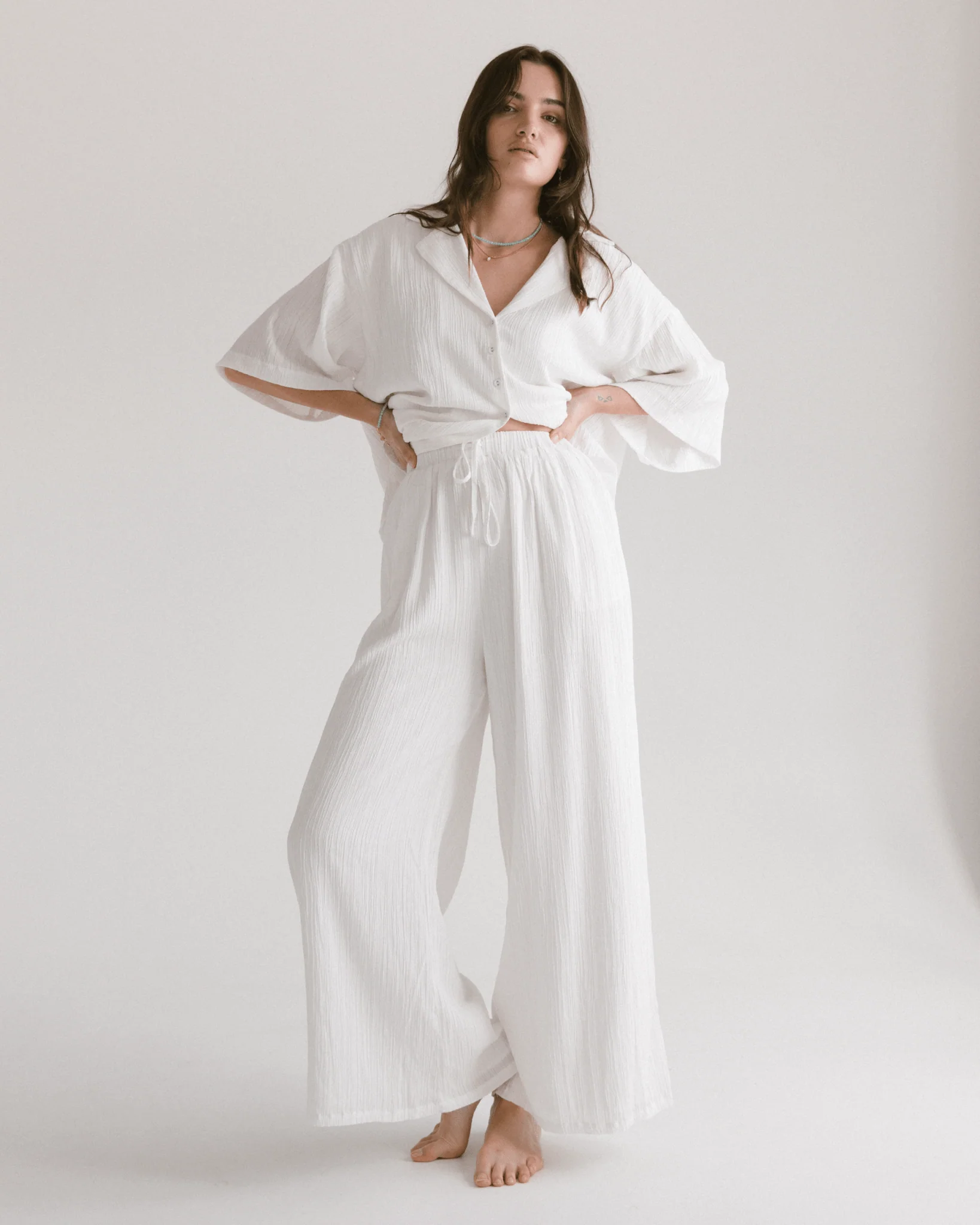 Posey Pants | White Crepe - Image 6