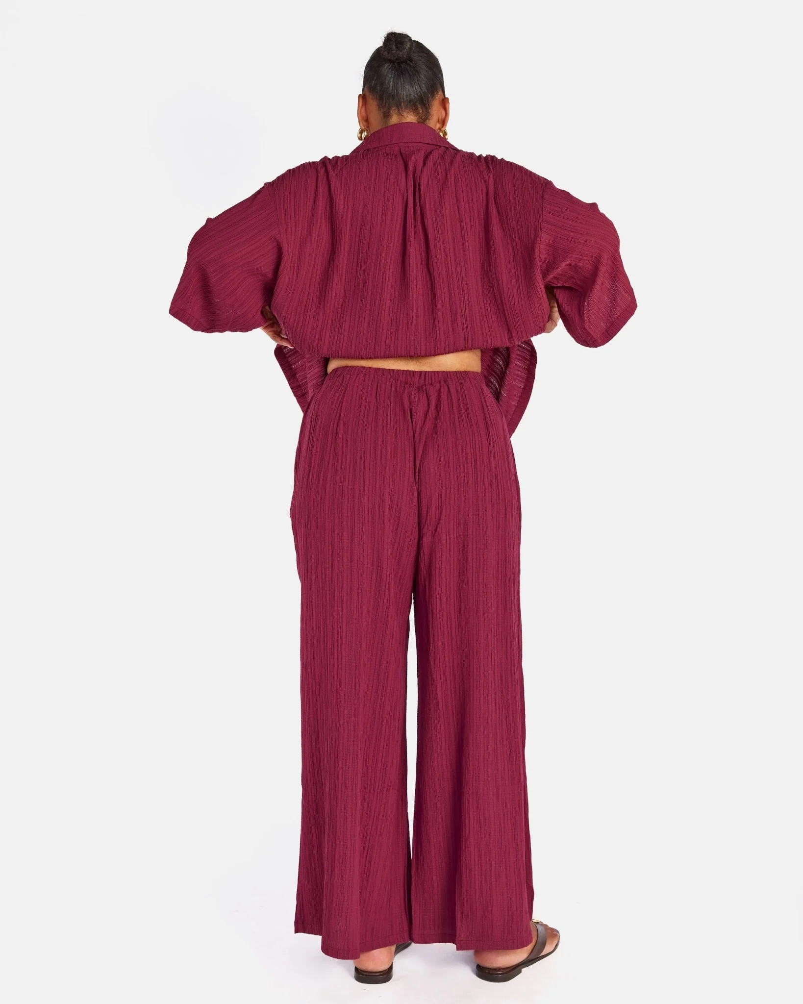 Posey Pants | Wine Crepe - Image 3