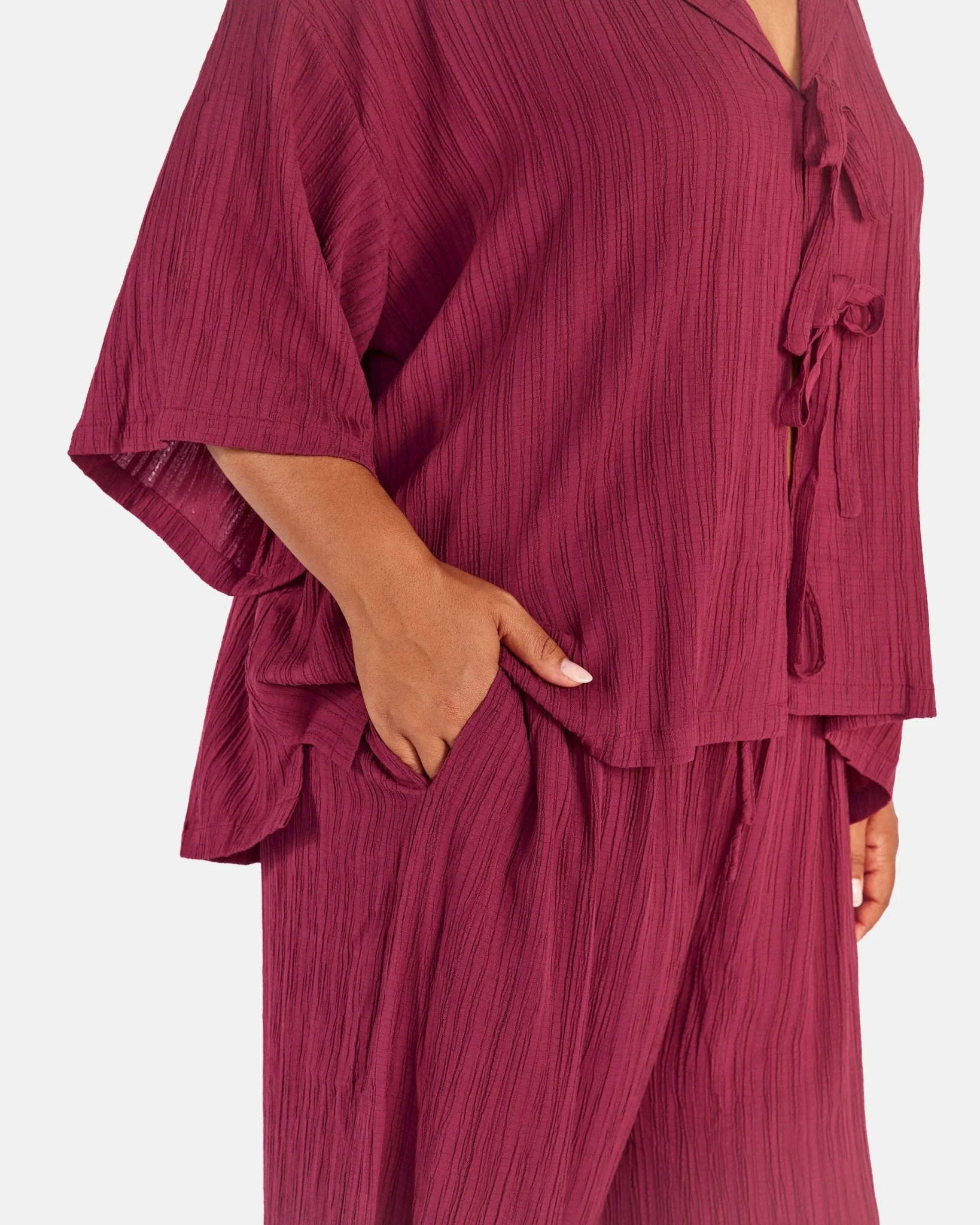 Posey Pants | Wine Crepe - Image 7